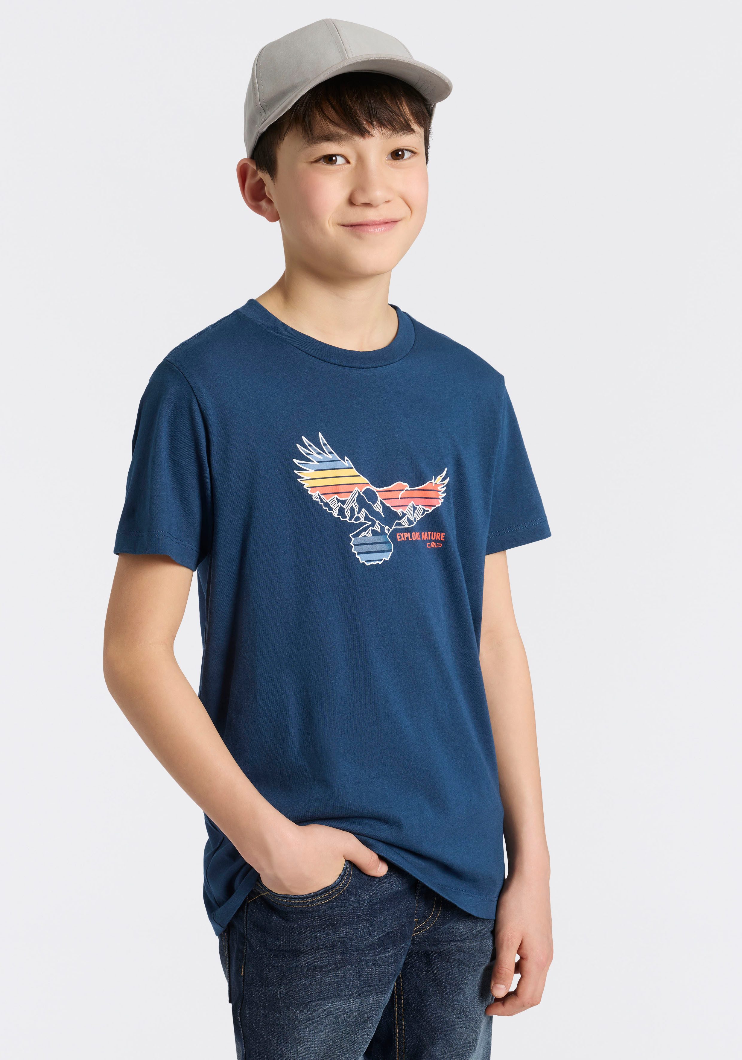 CMP T-Shirt für Kinder, Kurzarm, mit Rundhalsausschnitt, aus Baumwolle