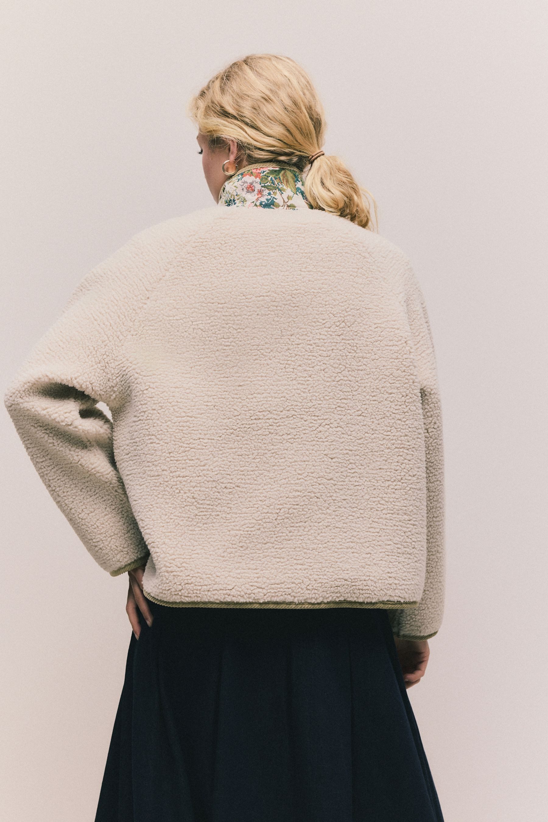 Next Fleecejacke Gewebte Polyester-Jacke mit Knopfleiste (1-St) günstig online kaufen