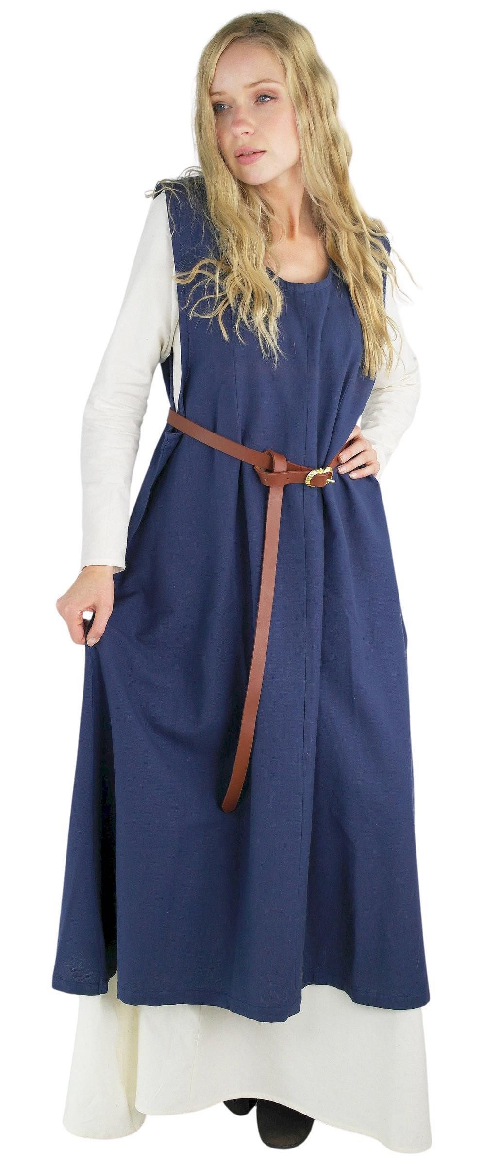 Burgfräulein-Kostüm Überkleid "Gerda" mit A-Linien-Silhouette