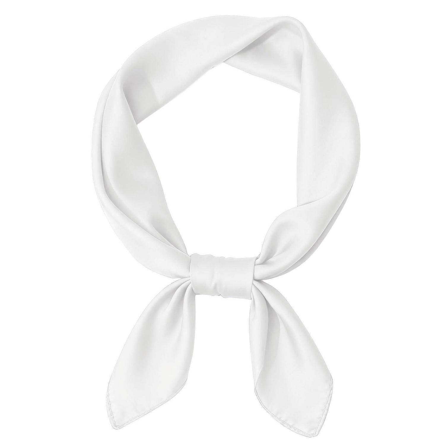 LuxusKollektion Halstuch Damen Tuch Bandana 70x70cm Weiß, (1-St)