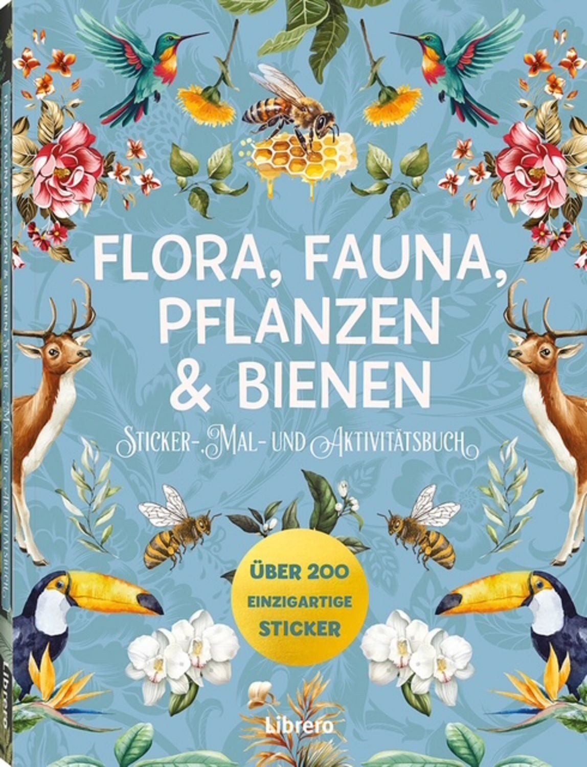 Flora, Fauna, Pflanzen & Bienen - Stickerbuch / Jennifer Kushnier