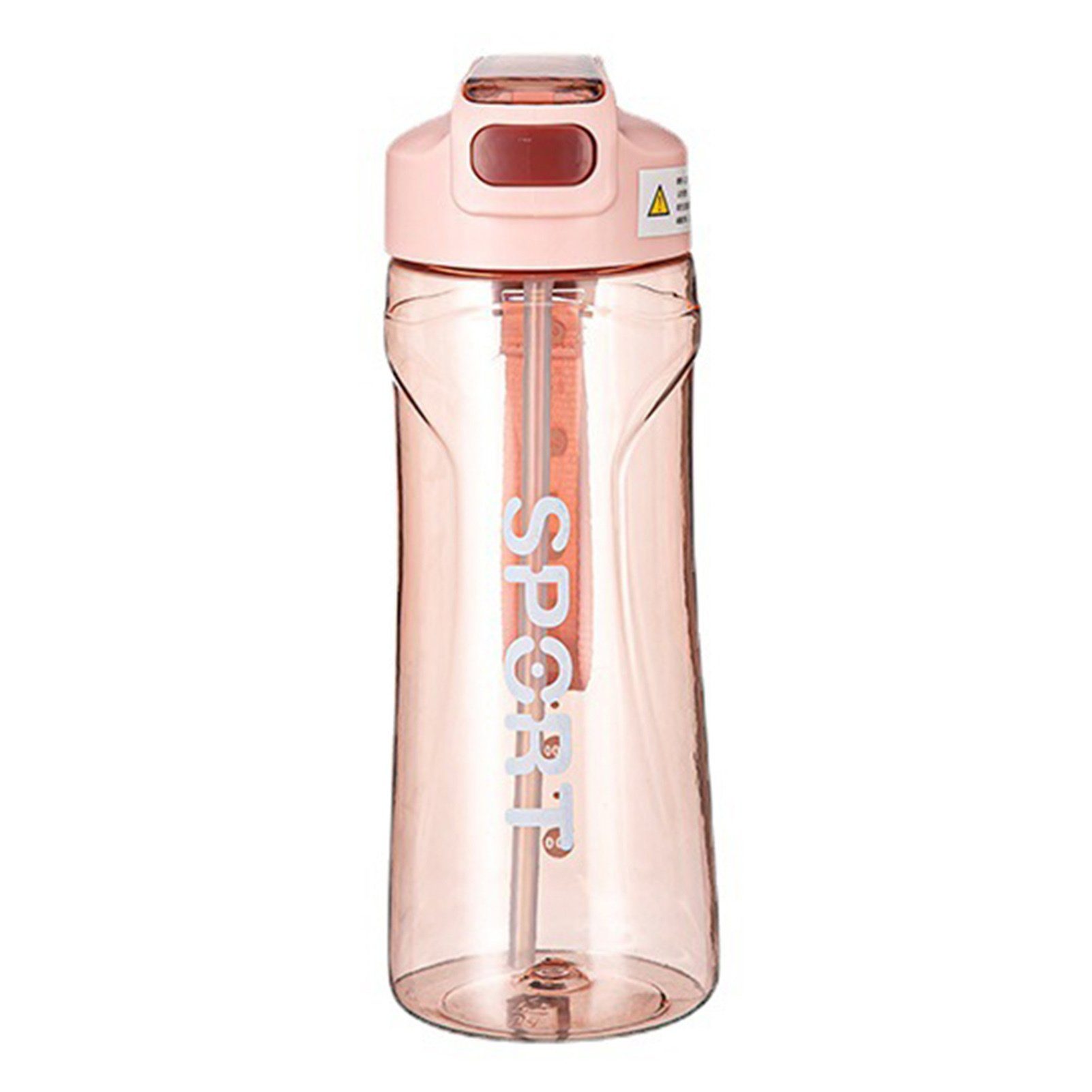 Blusmart Trinkflasche 700 Ml/800 Ml Personalisierter Stroh-Sport-Wasserbecher, Trinkflasche pink 700ml