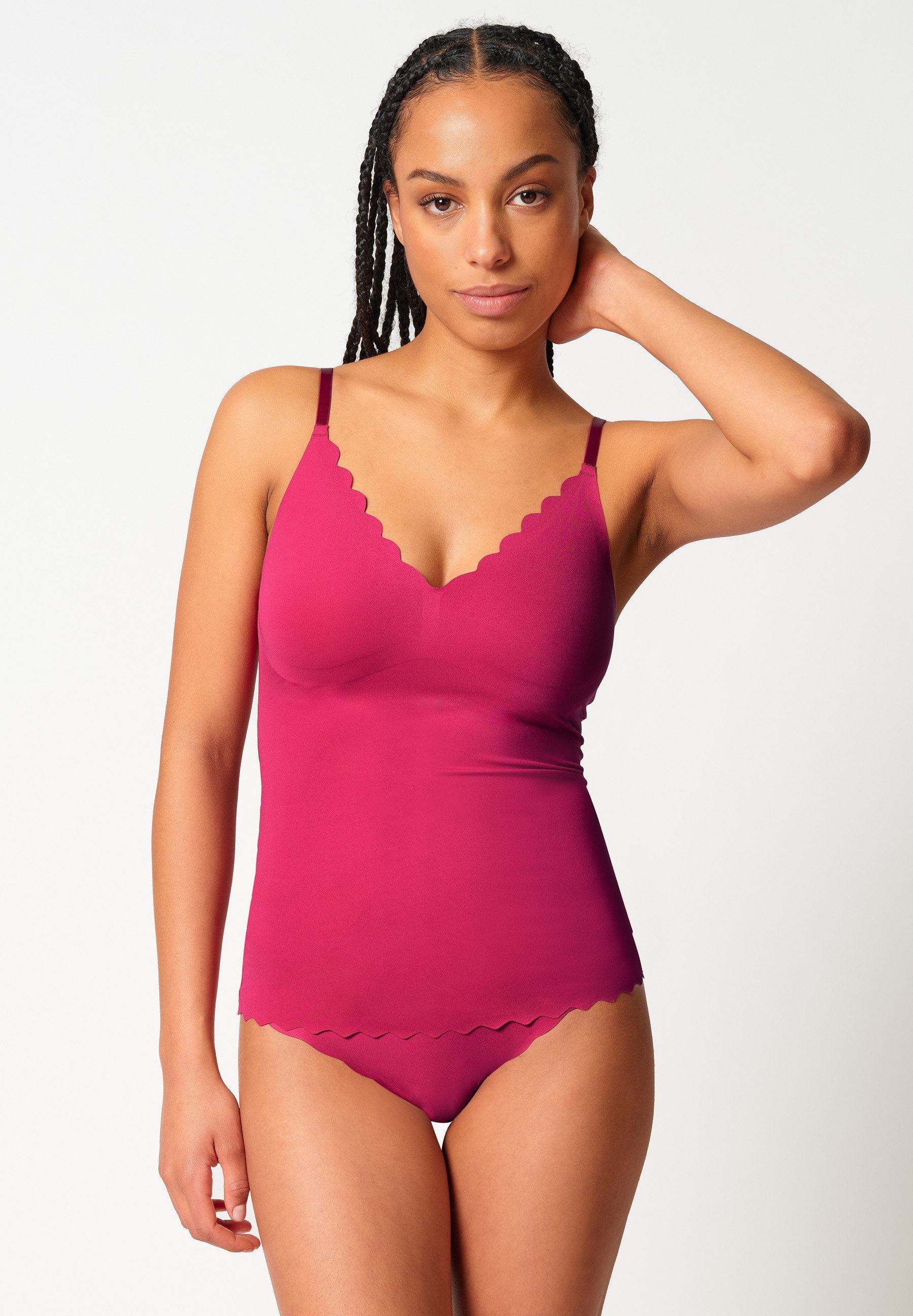 Skiny Unterhemd Micro Essentials elastisch, herausnehmbare Pads, BH-Hemd, mit Unsichtbar-Effekt