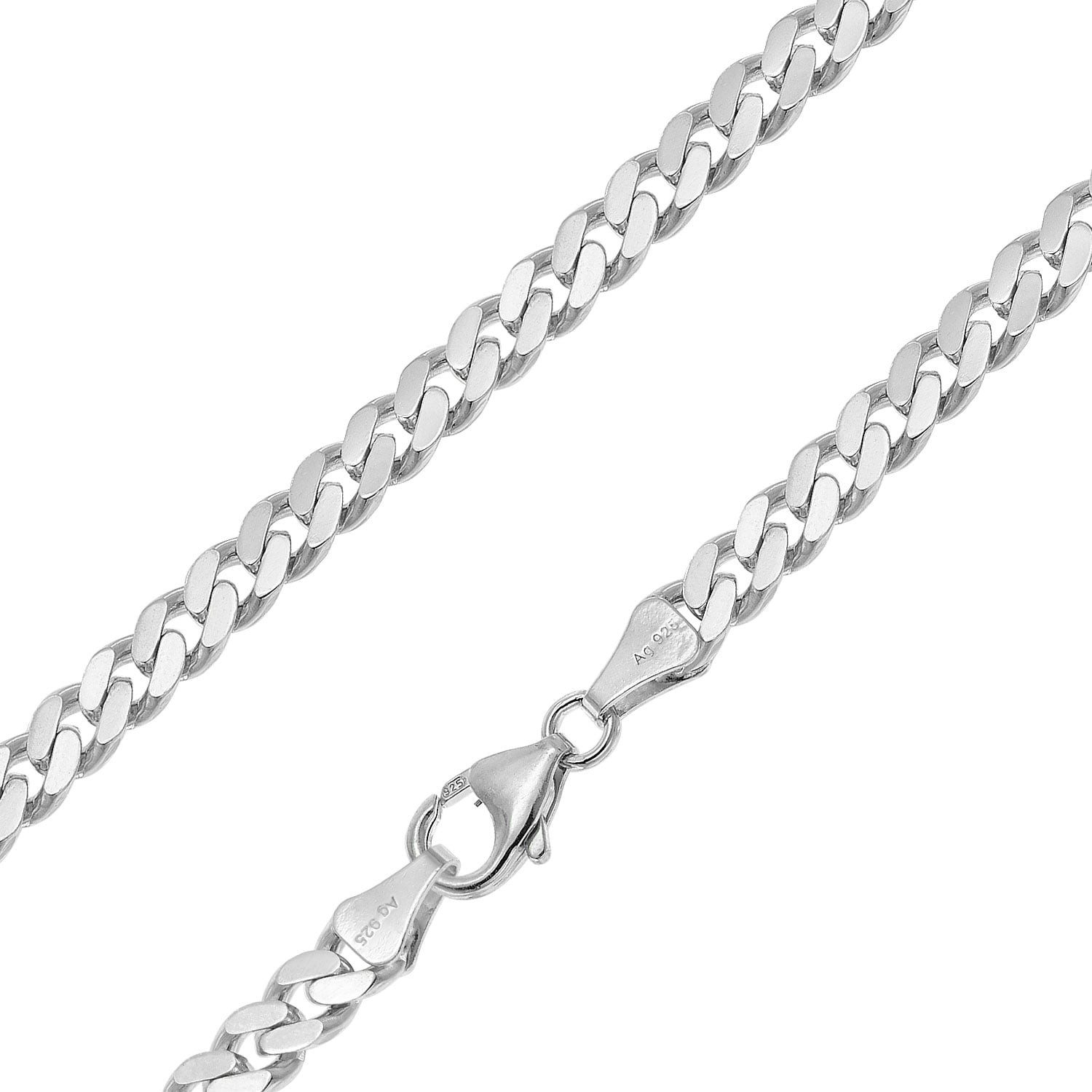 trendor Gliederarmband Herren-925 Silber Massiv Panzerkette Breite 5,4 mm