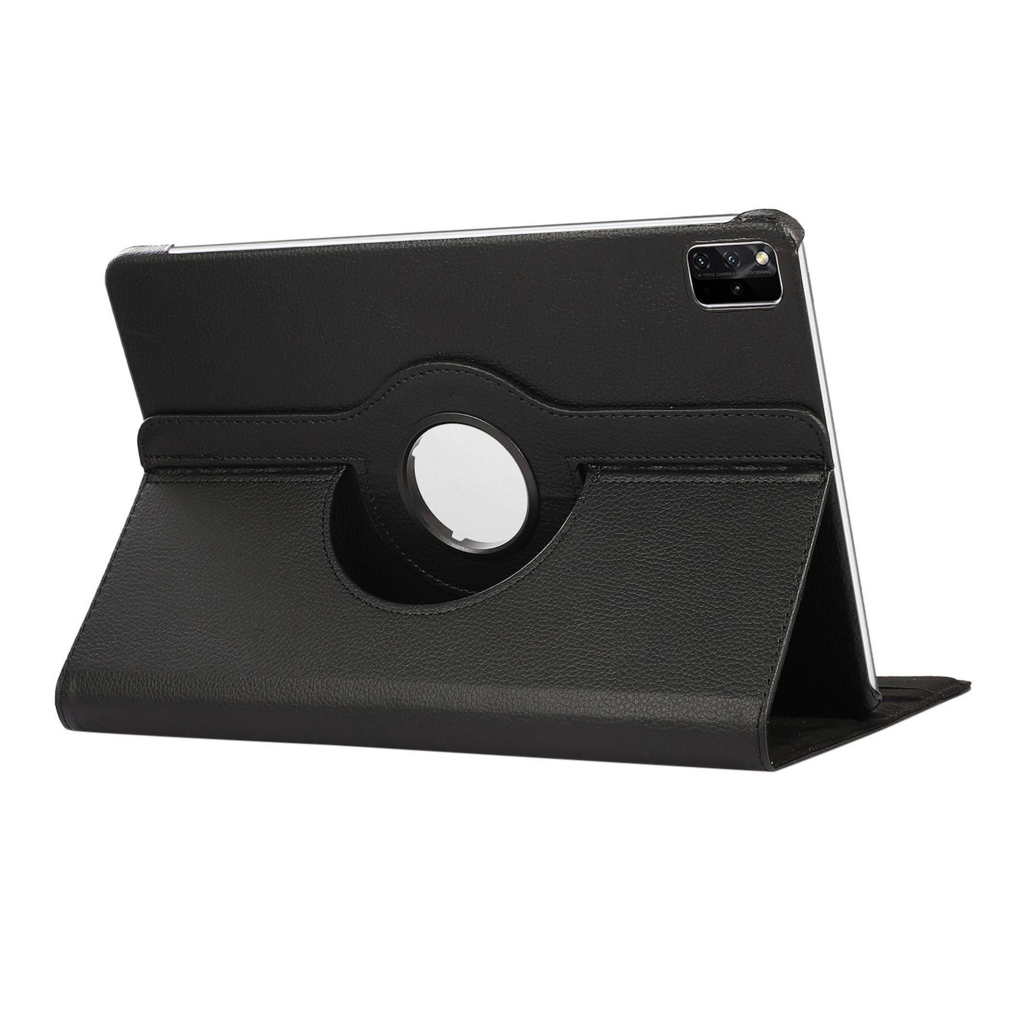 Wigento Tablet-Hülle Für Lenovo Idea Tab 11 Zoll 360 Grad Rotation Kunstleder Hülle Schwarz, 360° Rotationshalter, Standfunktion