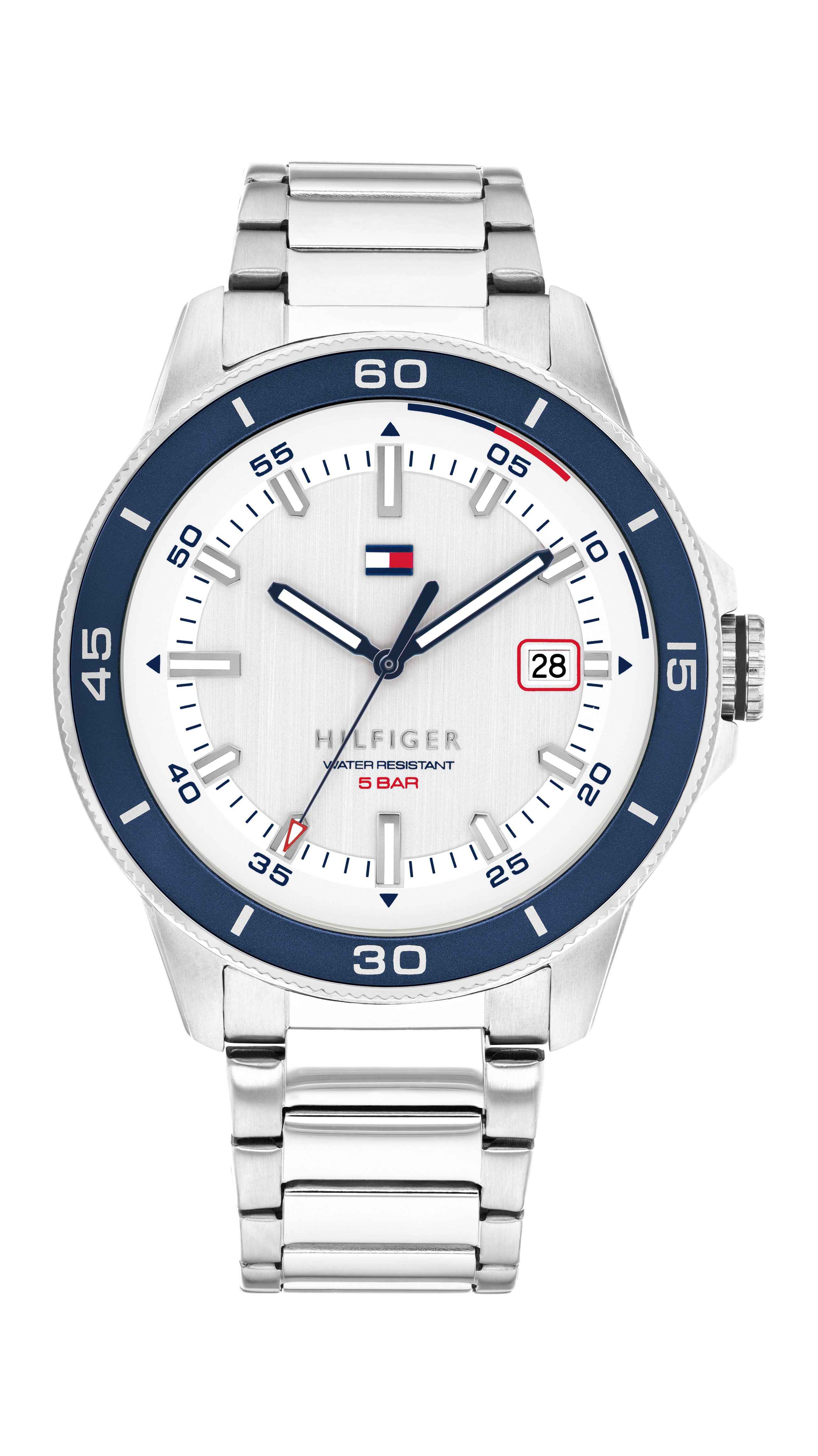 Tommy Hilfiger Quarzuhr REMY 1792227, Armbanduhr, Herrenuhr, Edelstahlarmband, analog, Tag