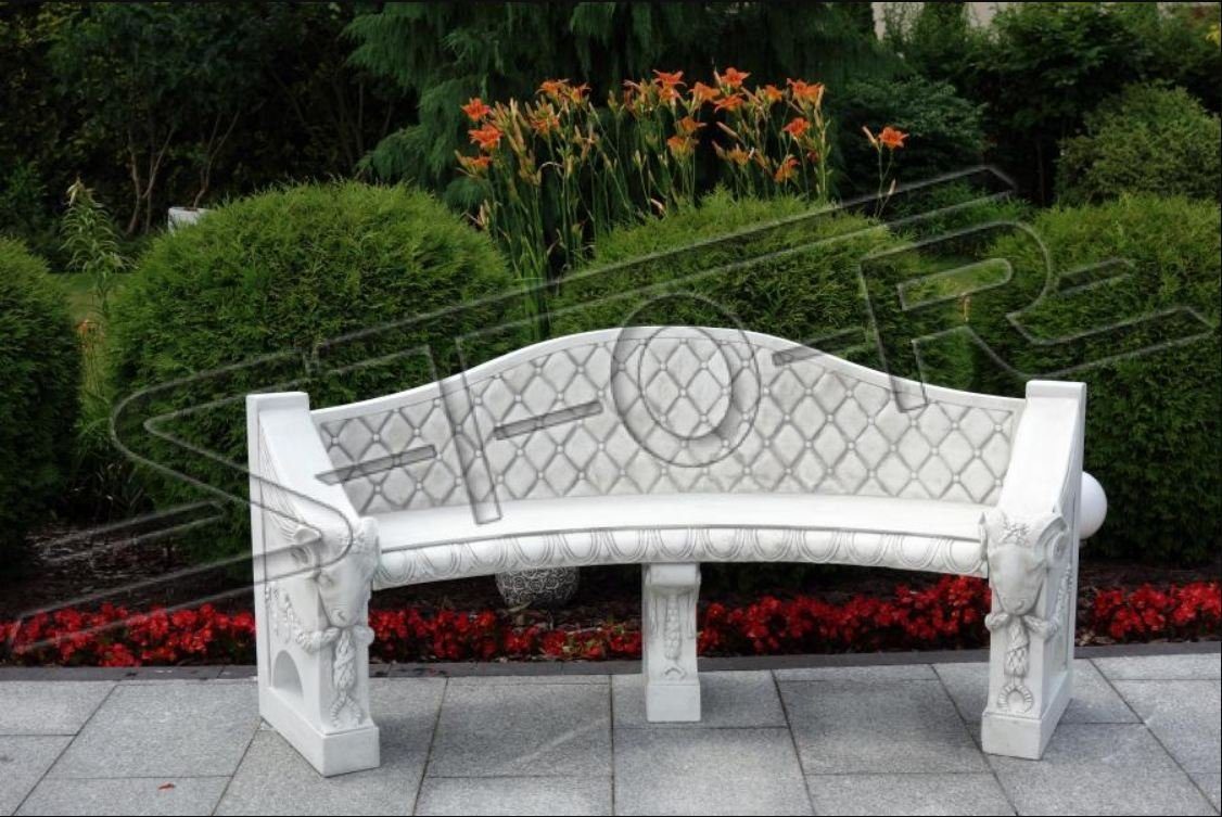 JVmoebel Skulptur Antik Stil Stein Garten Terrassen Möbel XXL Outdoor Bench