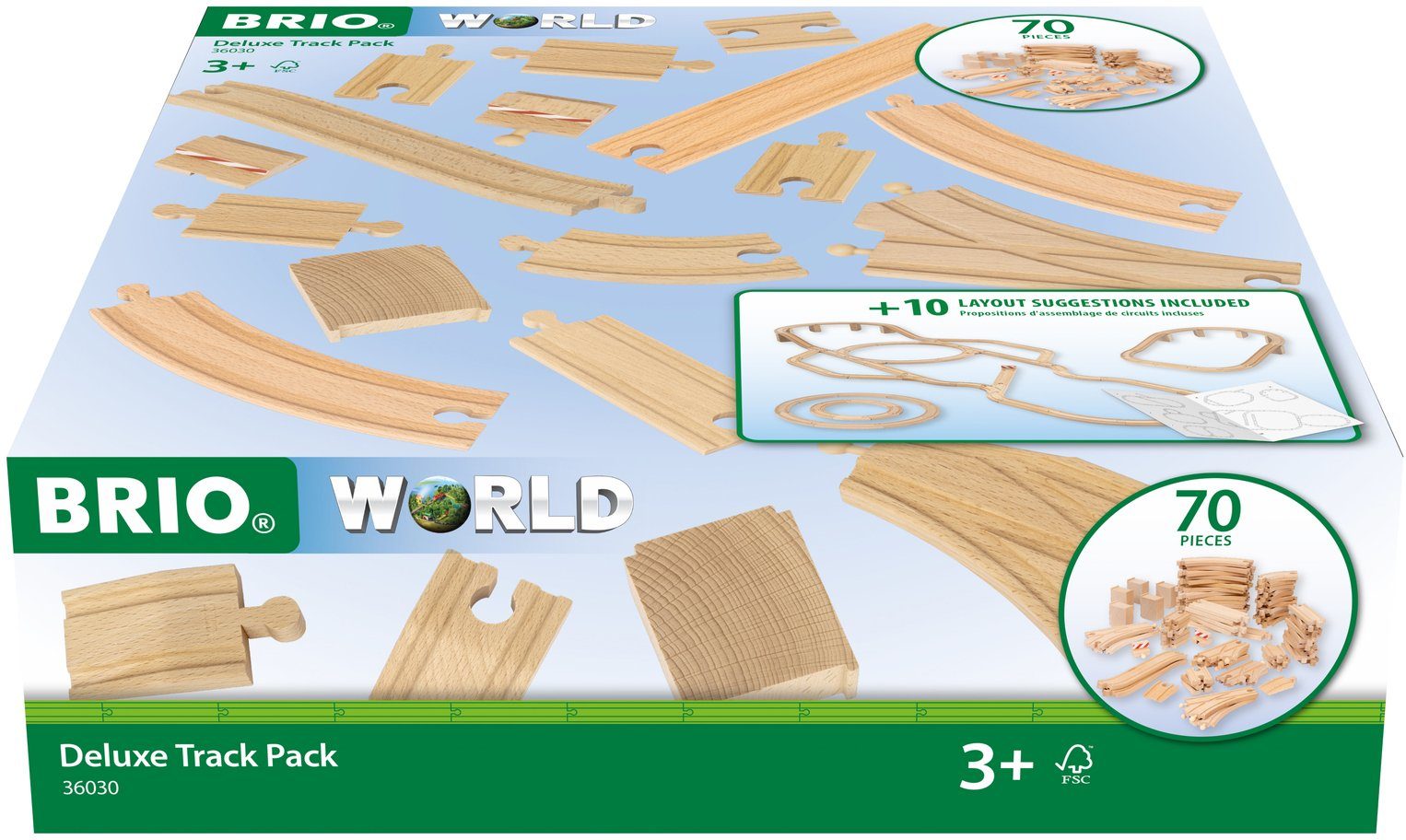 BRIO® Gleise-Set BRIO® WORLD, Schienensortiment Deluxe, (Set), Made in Europe, FSC® - schützt Wald