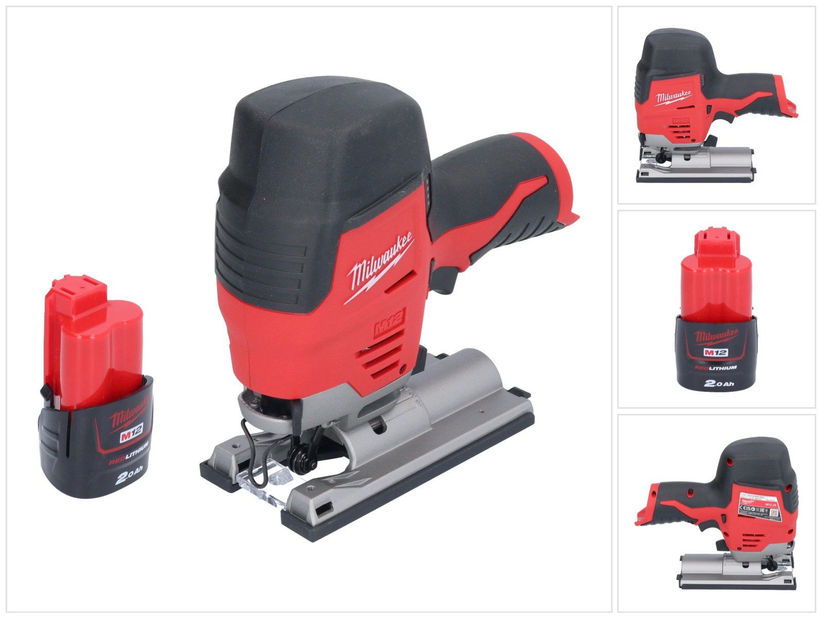 Milwaukee Kompakt-Handkreissäge M12 JS-201 Akku Stichsäge 12 V + 1x Akku 2,0 Ah - ohne Ladegerät