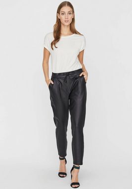 Vero Moda Lederimitathose VMEVA MR LOOSE STRING COATED PNT