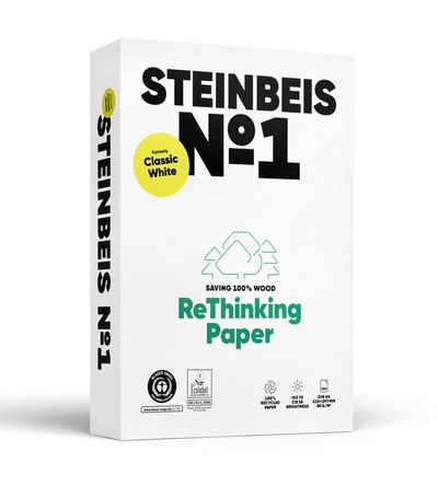 STEINBEIS Drucker- und Kopierpapier Steinbeis No 1 - Classic White 80g/m² DIN-A4 500 Blatt 100% Recycling