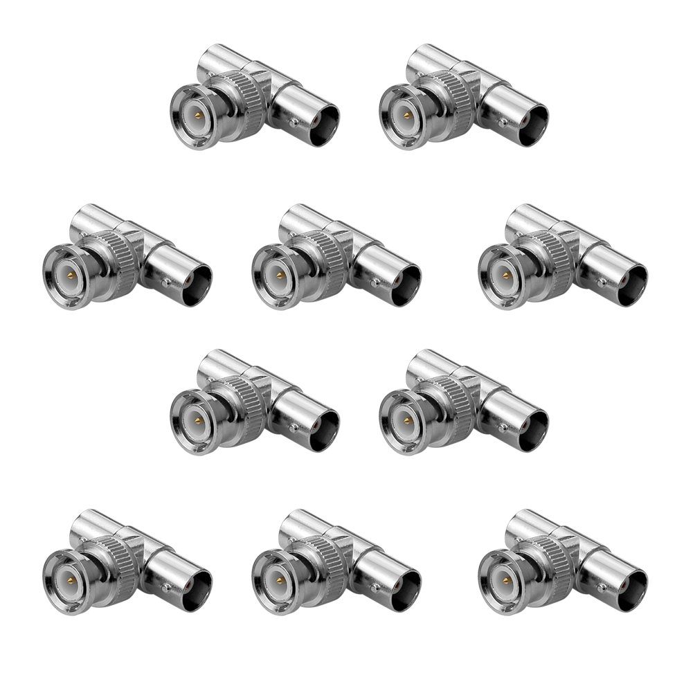 BNC-T-Stueck BNC-Stecker auf 2xBNC-Kupplung Y-Verteiler Stecker Adapter
