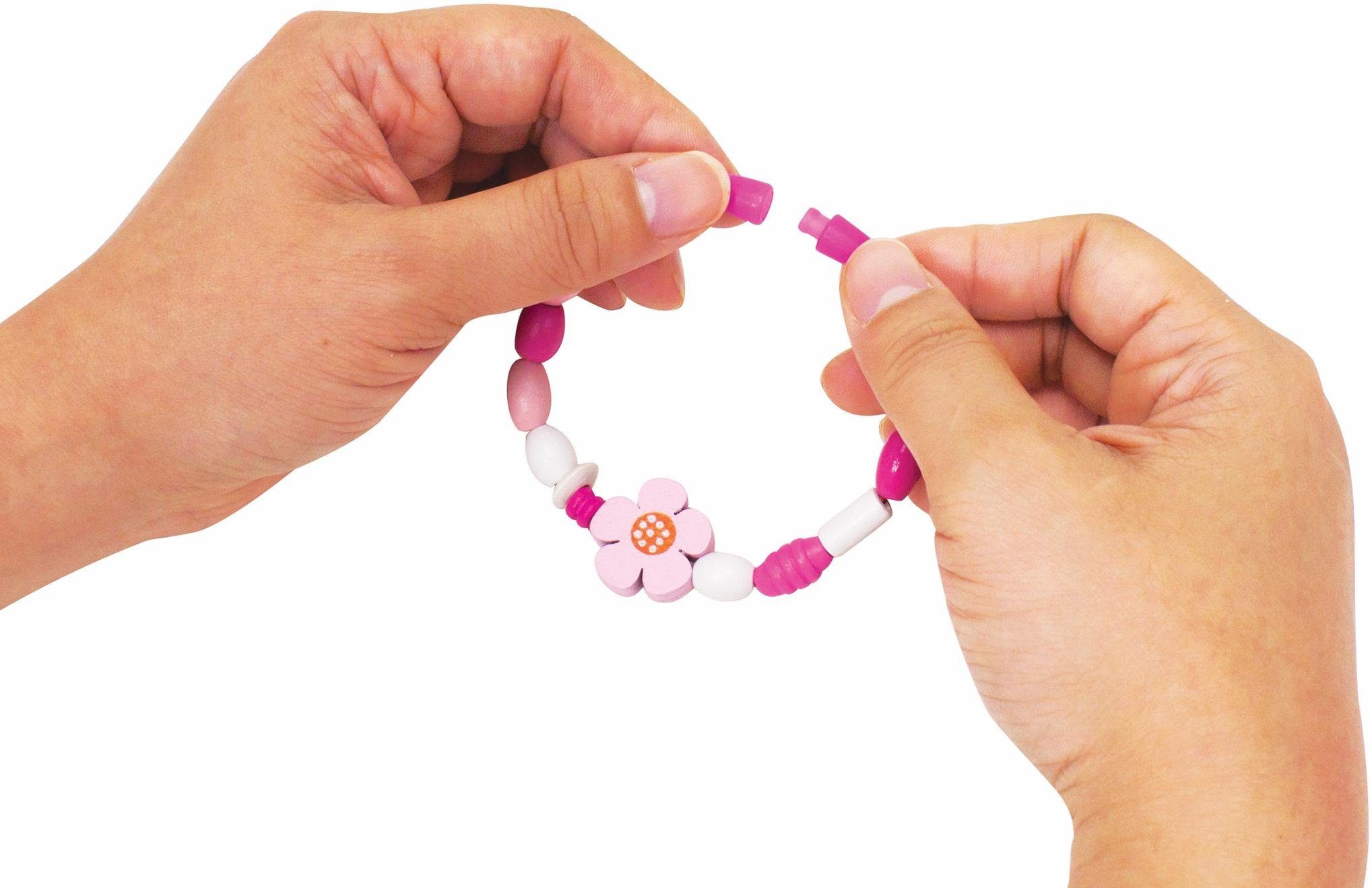 Eichhorn Kreativset Holzperlen-Set Blume, (Set, 275-tlg), Fördert die Kreativität