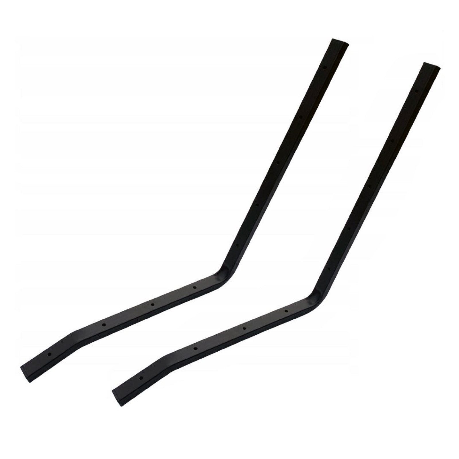 QLS Hollywoodschaukel GESTELL aus Stahl pulverbeschichtet Schwarz, 2-Sitzer, 2 Stahlteile Rahmen Gartenmöbel Bankschaukel mit 30x18x2 mm Profil