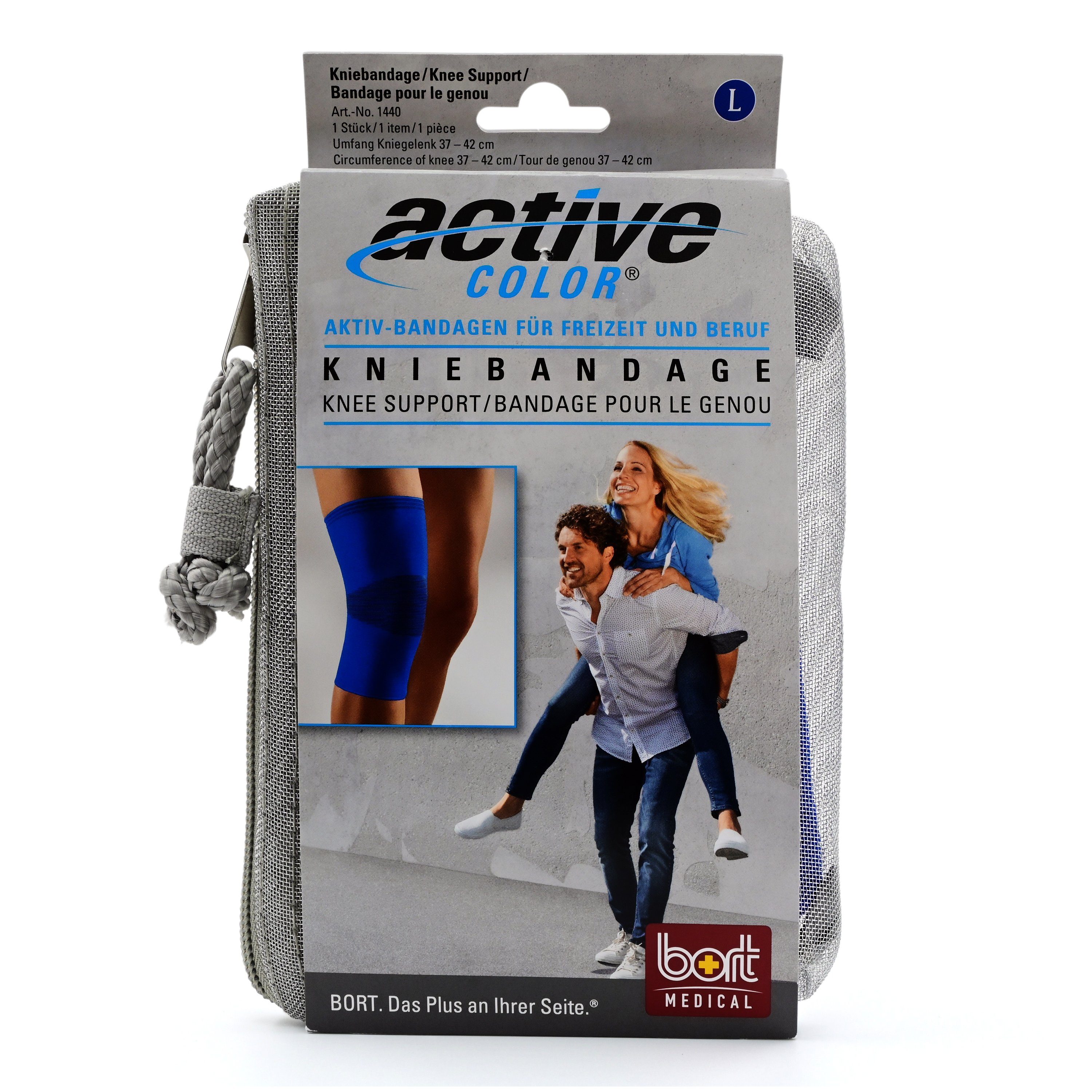 Bort GmbH Handgelenkbandage BORT ActiveColor Kniebandage L blau, 1 St