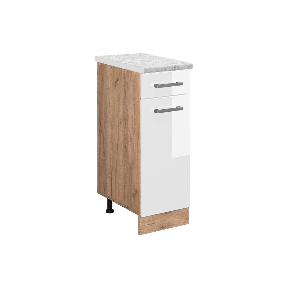 Vicco Unterschrank R-Line, Weiß Hochglanz/Goldkraft Eiche, günstig online kaufen