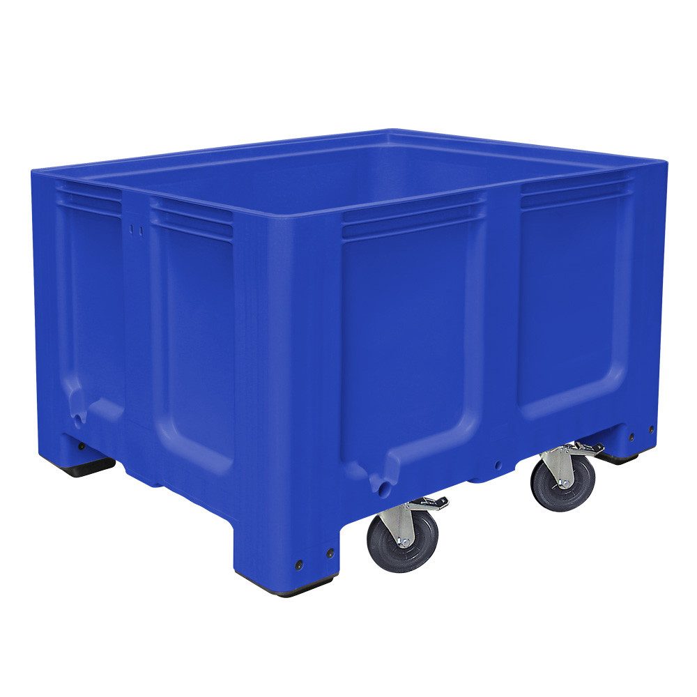 BRB Palettenbox Industrie 610 Liter – 1200x1000mm Mit Lenkrollen, Feststellbremsen, Anthrazit
