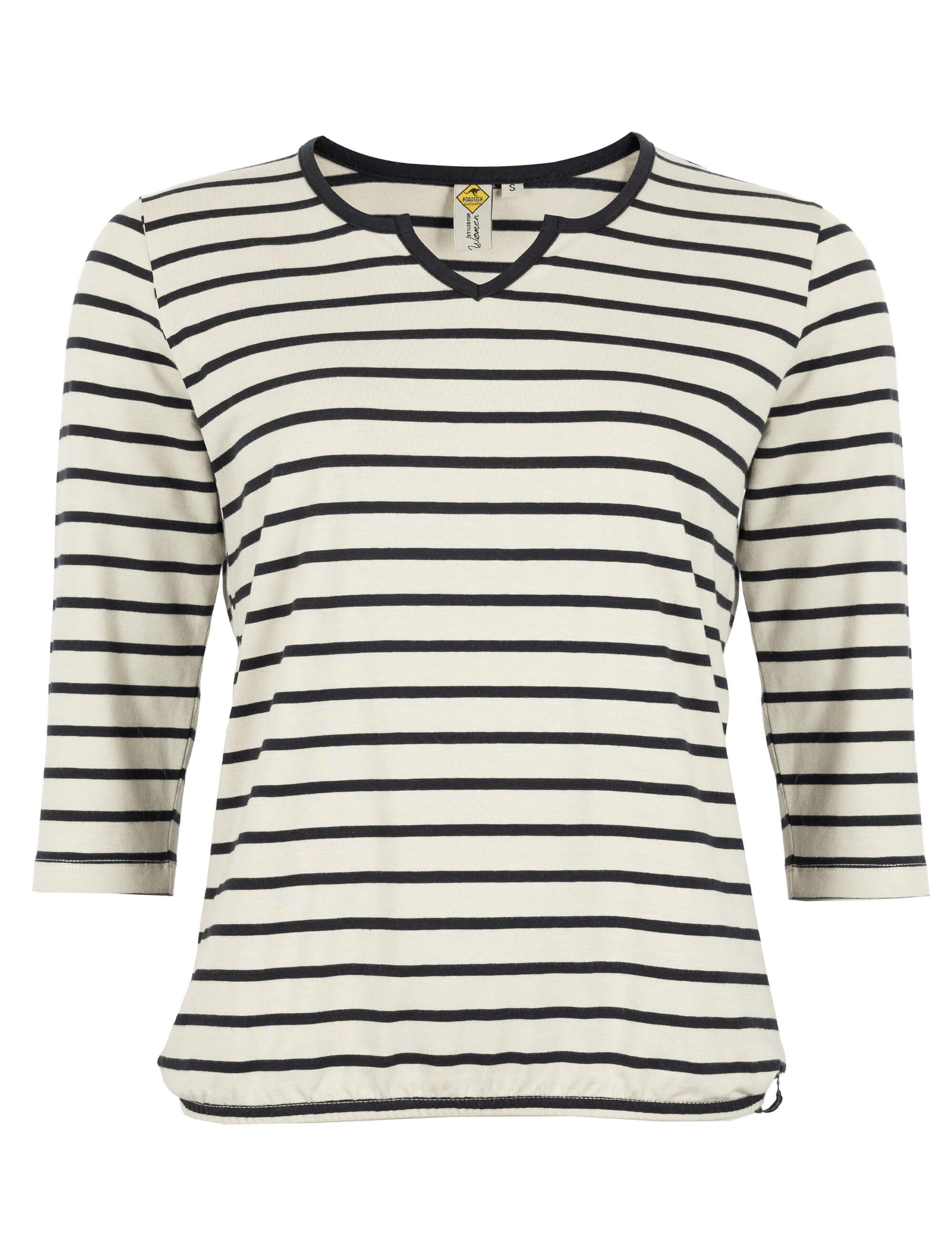 ROADSIGN australia Langarmshirt Stripes (1, 1-tlg., 1) mit Rundhalsausschnitt und 3/4 Ärmel, ein perfektes Basicoberteil