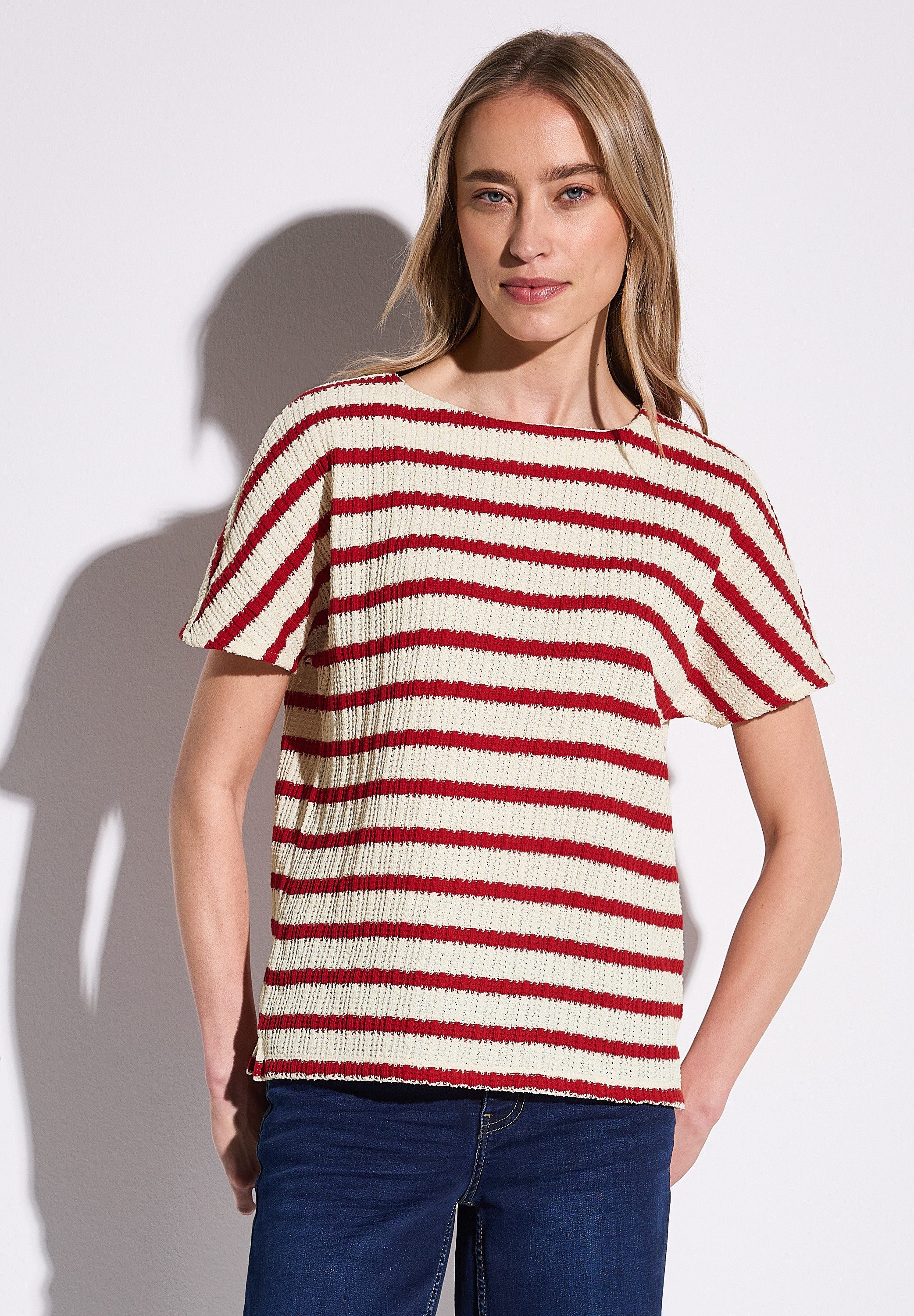 STREET ONE T-Shirt mit U-Boot-Ausschnitt günstig online kaufen
