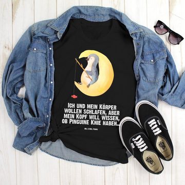 Mr. & Mrs. Panda T-Shirt Pinguin Mond - Schwarz - Geschenk, T-Shirt, Sprüche, Nachthemd, Herrn (1-tlg)