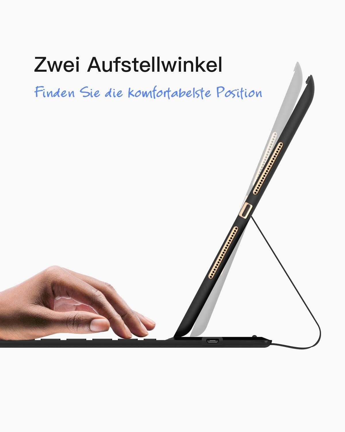 Inateck Ultraleichte Tastatur Hülle 9/8/7 für iPad Zoll 10,2 Gen iPad-Tastatur