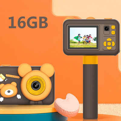 autolock Kamera Kinder Digitalkamera für Kinder 1080P 2 Zoll Bildschirm Kinderkamera (Sofortbildkamera mit Stativ SD Karte Weihnachten Geschenk)