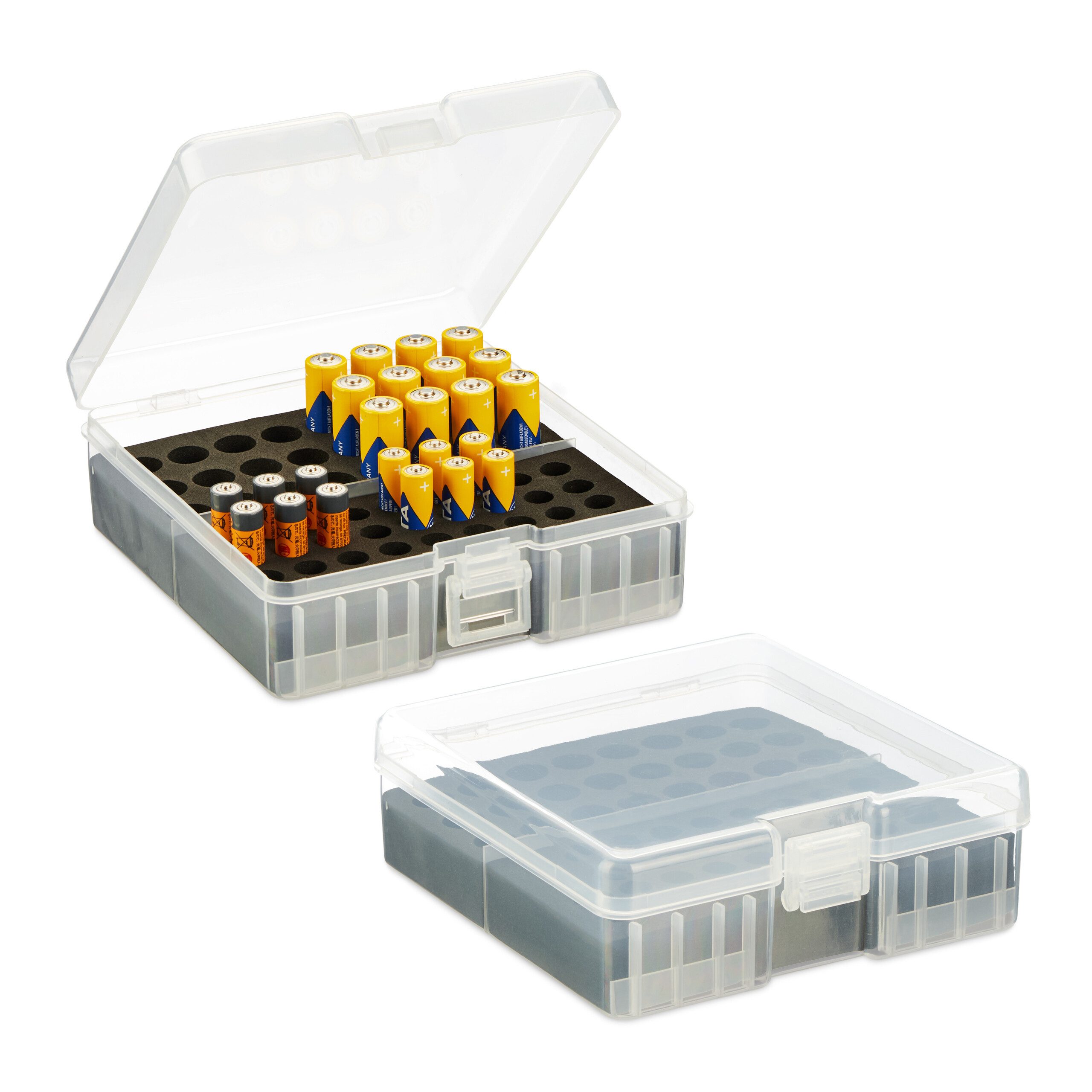 relaxdays Batteriebox 2er Set (2 St., 2er Set)