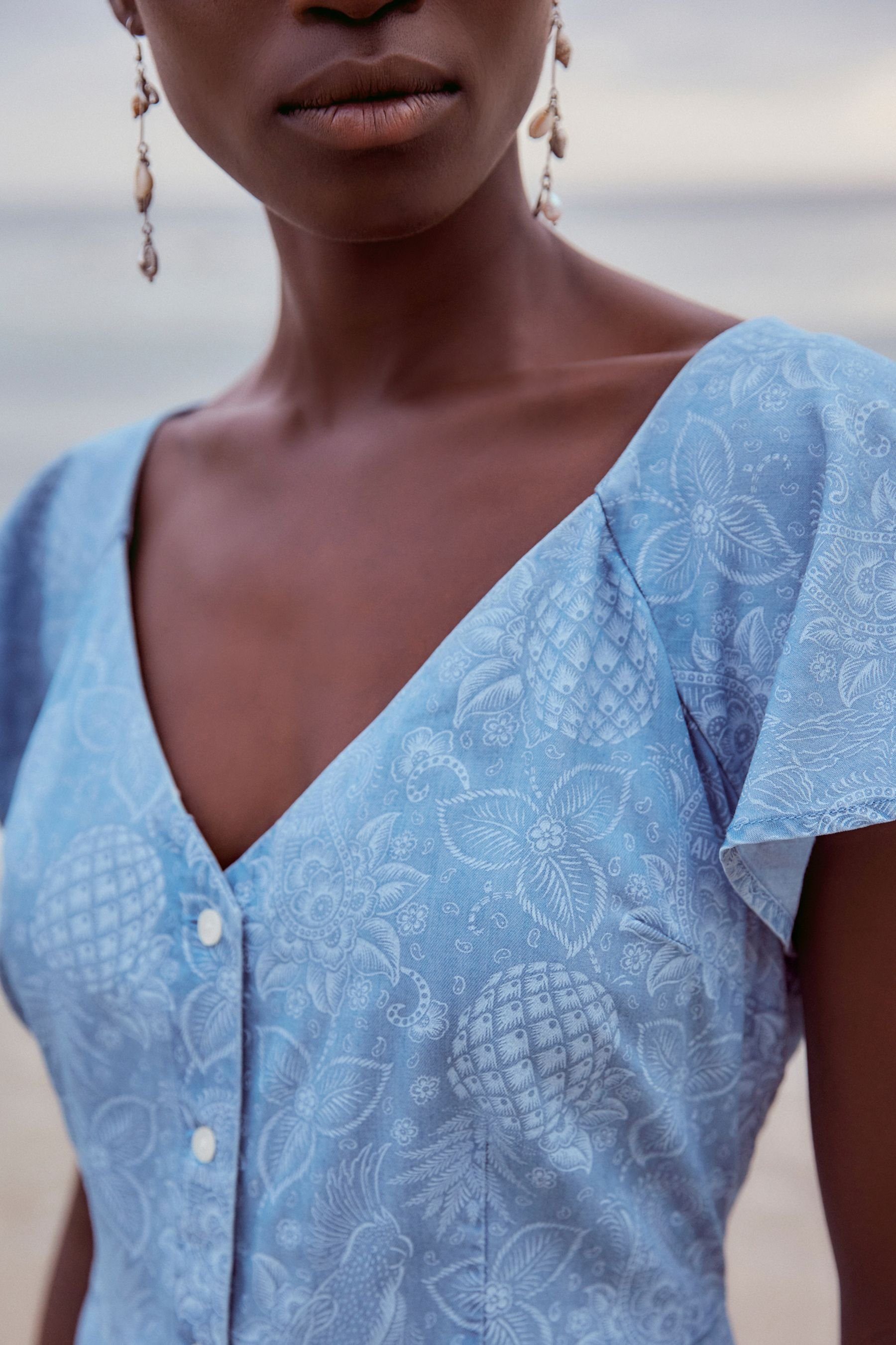 Next Minikleid Lyocell Denim-Minikleid (1-tlg)