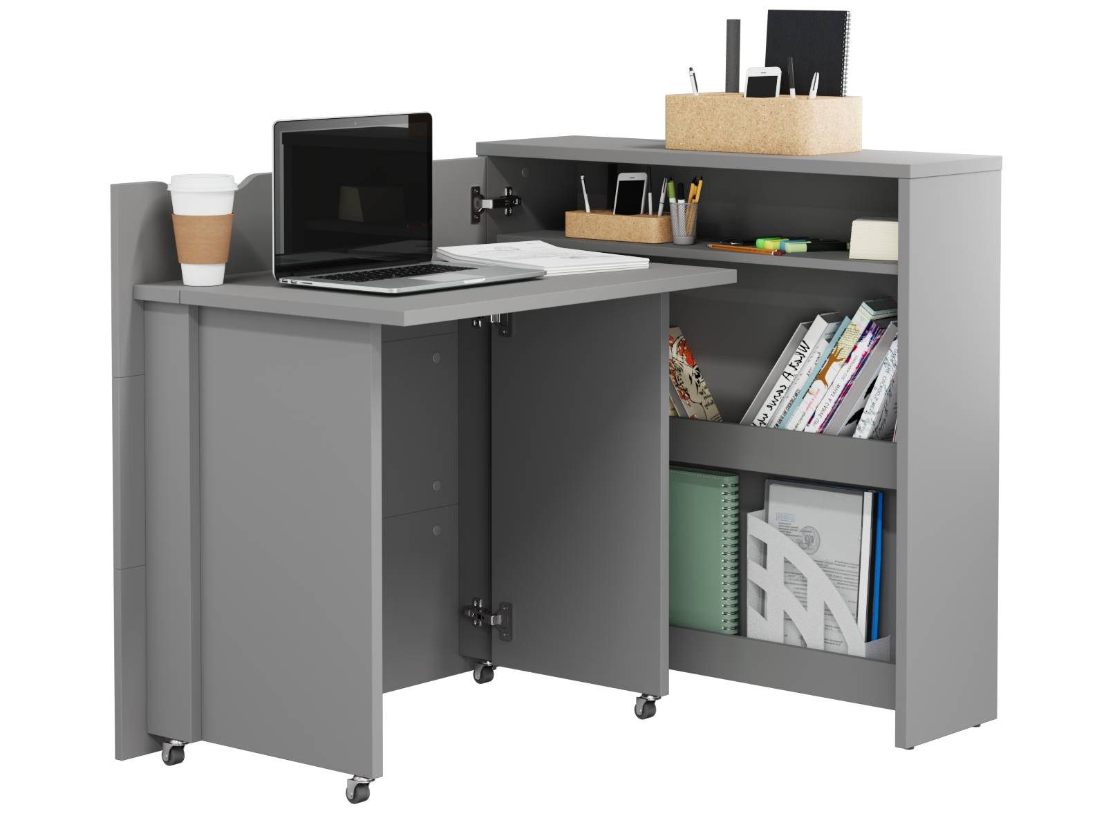 yourhouse24 Schreibtisch WORK CONCEPT SLIM ausklappbarer Klappschreibtisch (1 Tisch), Breite 90 cm