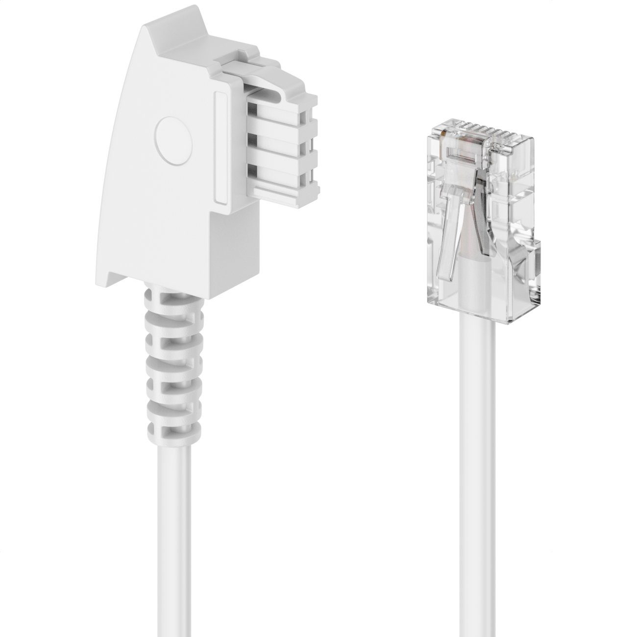 deleyCON deleyCON 2m TAE Anschlusskabel Routerkabel TAE-F auf RJ45 Stecker DSL LAN-Kabel – Bild 3 von 5