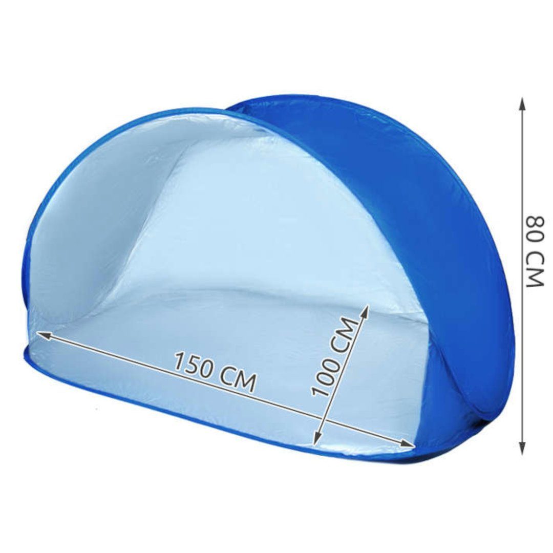 ISO TRADE Strandmuschel Strandzelt blau 100x150x80 günstig online kaufen
