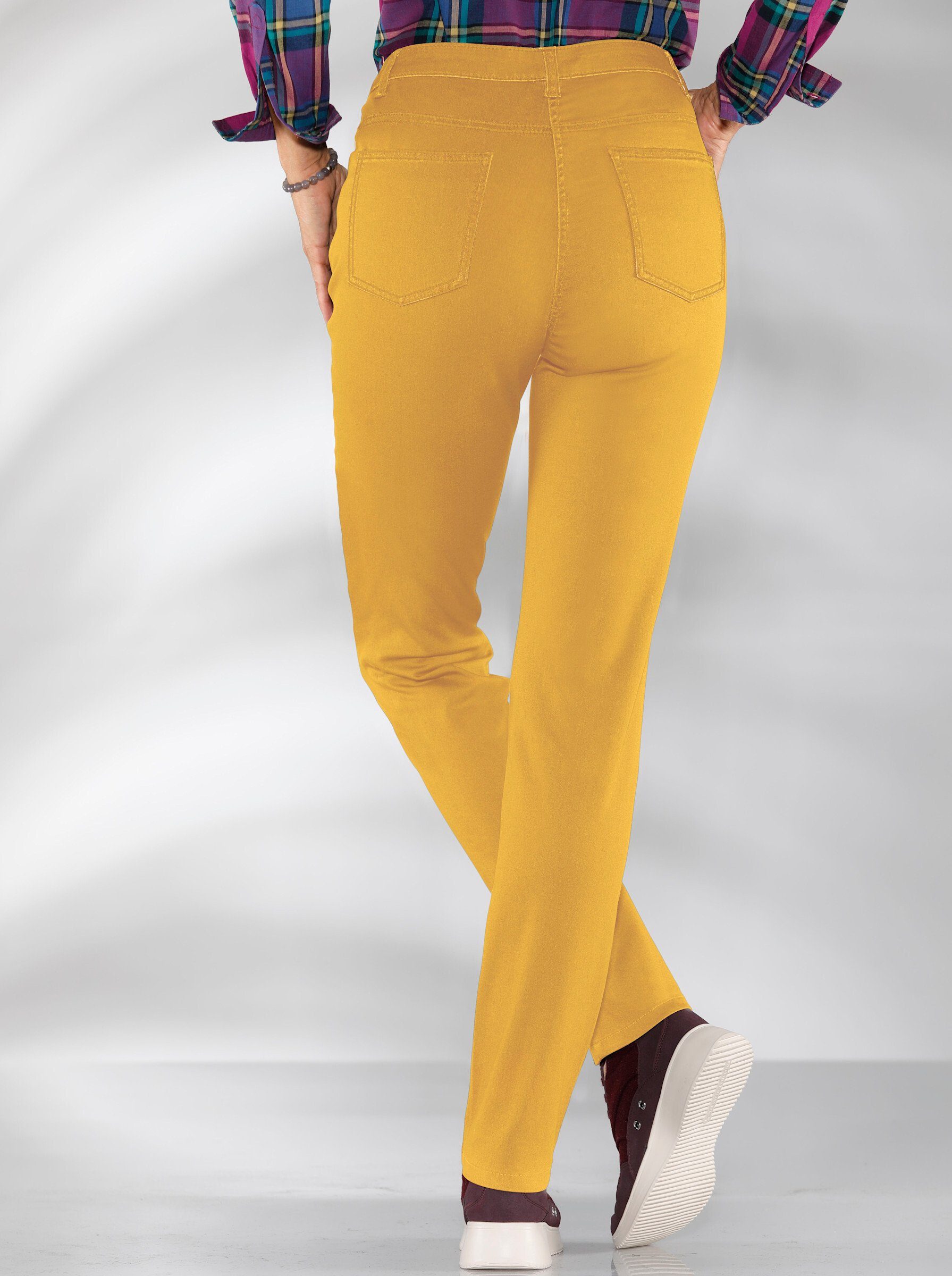Sieh an! Bequeme Jeans Stretch-Hose leicht vertieft