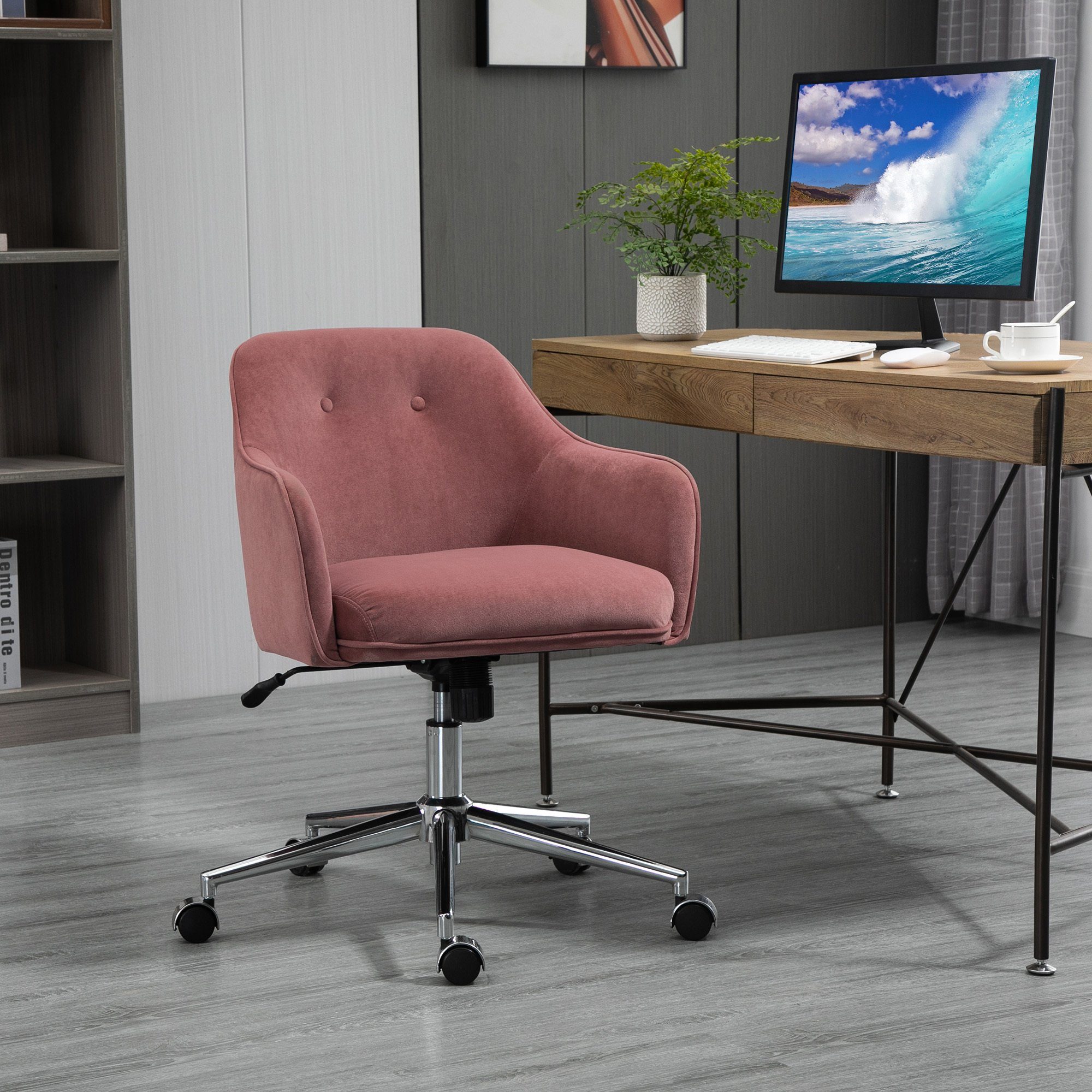 Vinsetto Schreibtischstuhl Bürostuhl rot ergonomisch | geformt, gaslift high-end rot