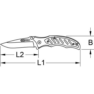 KS Tools Taschenmesser Klappmesser mit Arretierung, 25 mm