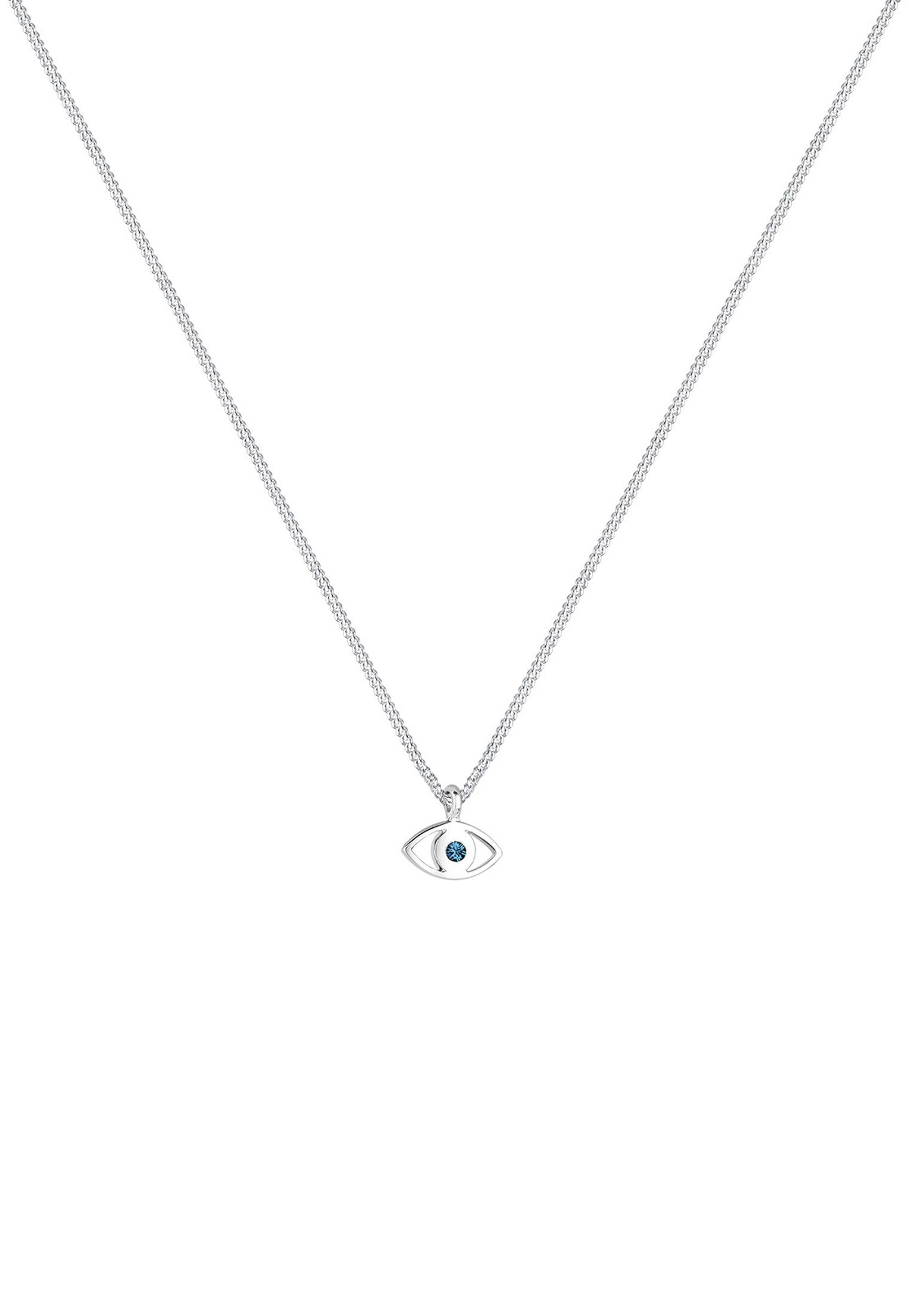 Elli Collierkettchen Evil Eye Glas Kristalle Blau 925 Sterling Silber