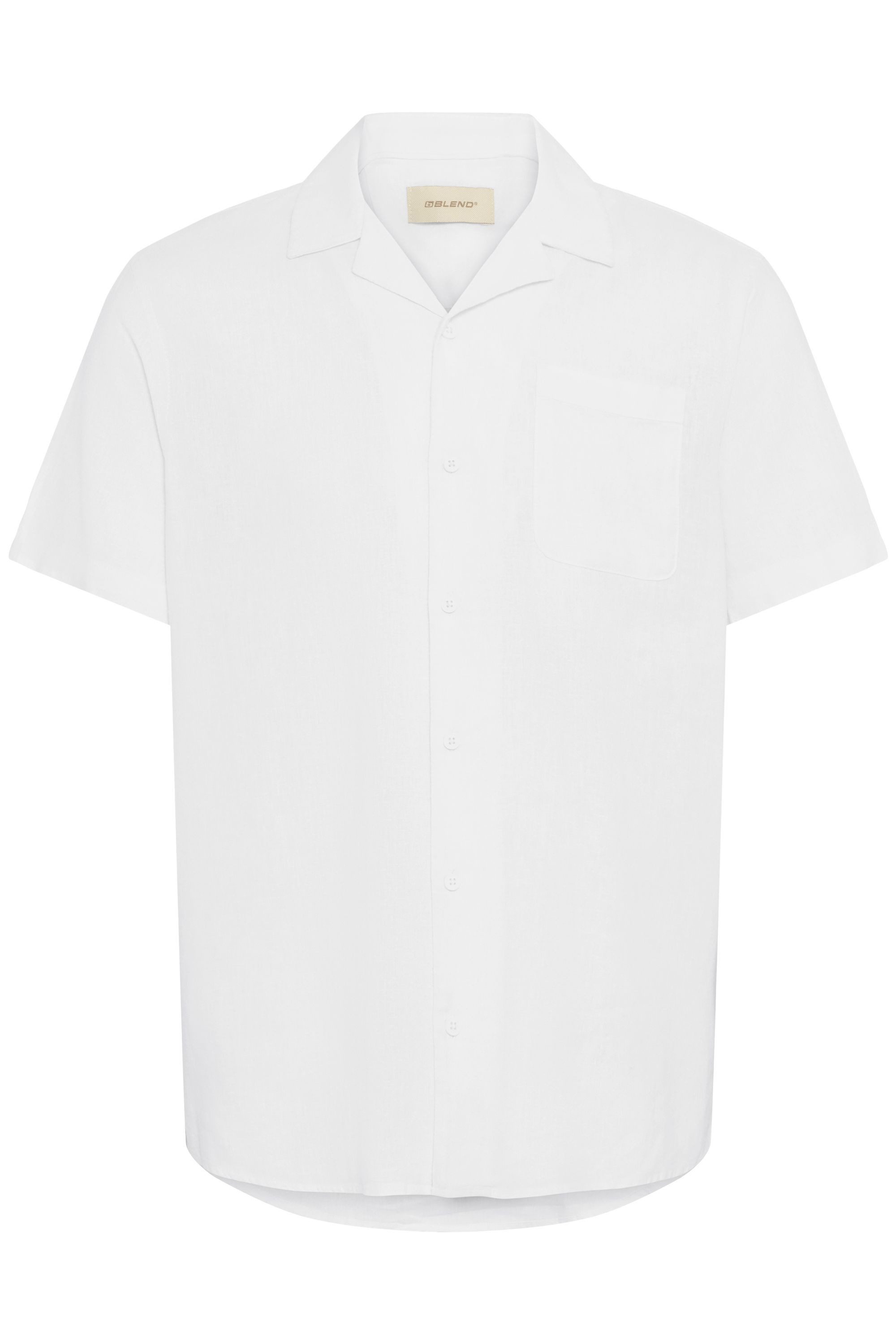 Blend Leinenhemd BHVICTOR Stilvolles Kurzarmhemd aus Leinenmix und Brusttas günstig online kaufen