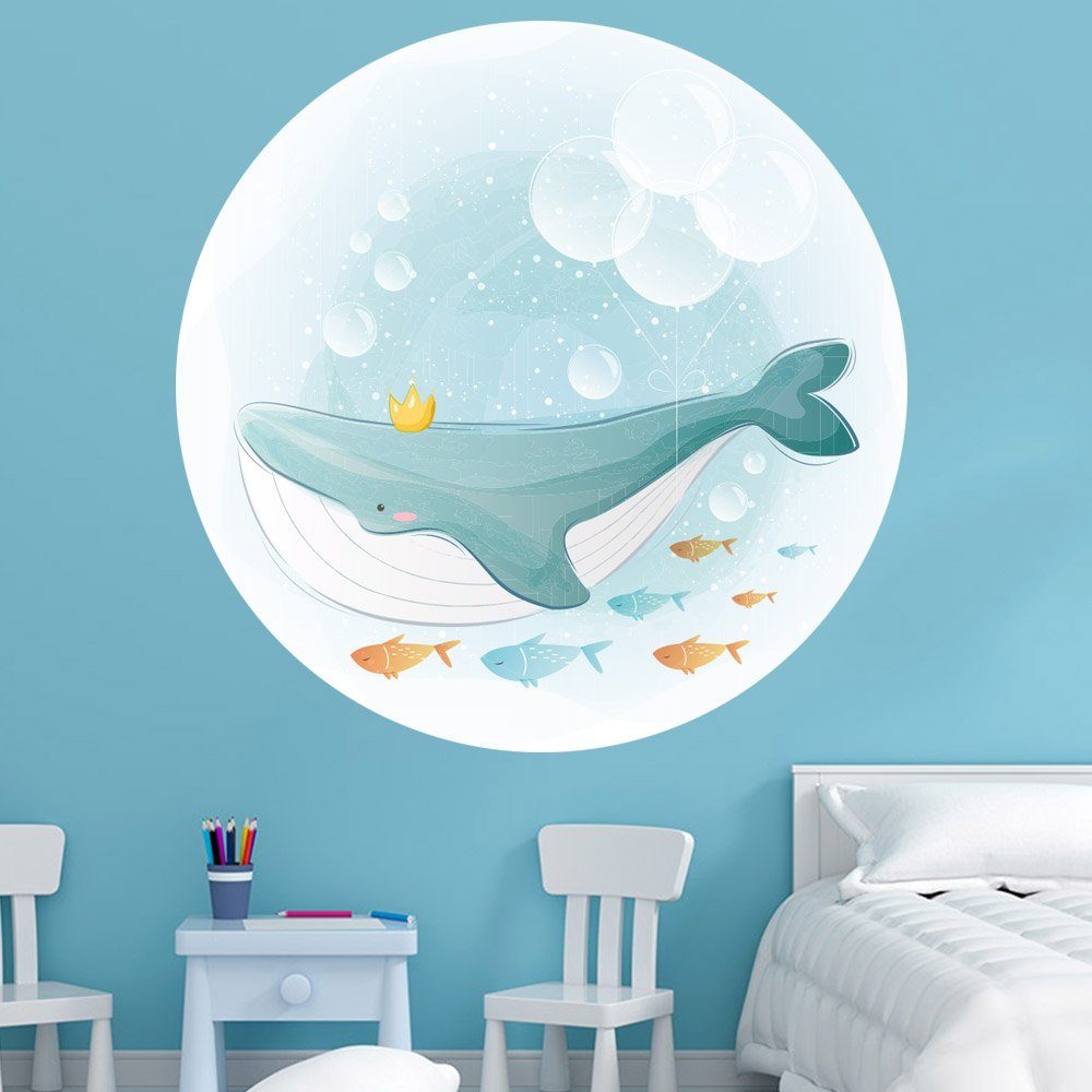 WallSpirit Wandsticker Motive für Kinder - Rund, Selbstklebend, rückstandslos abziehbar