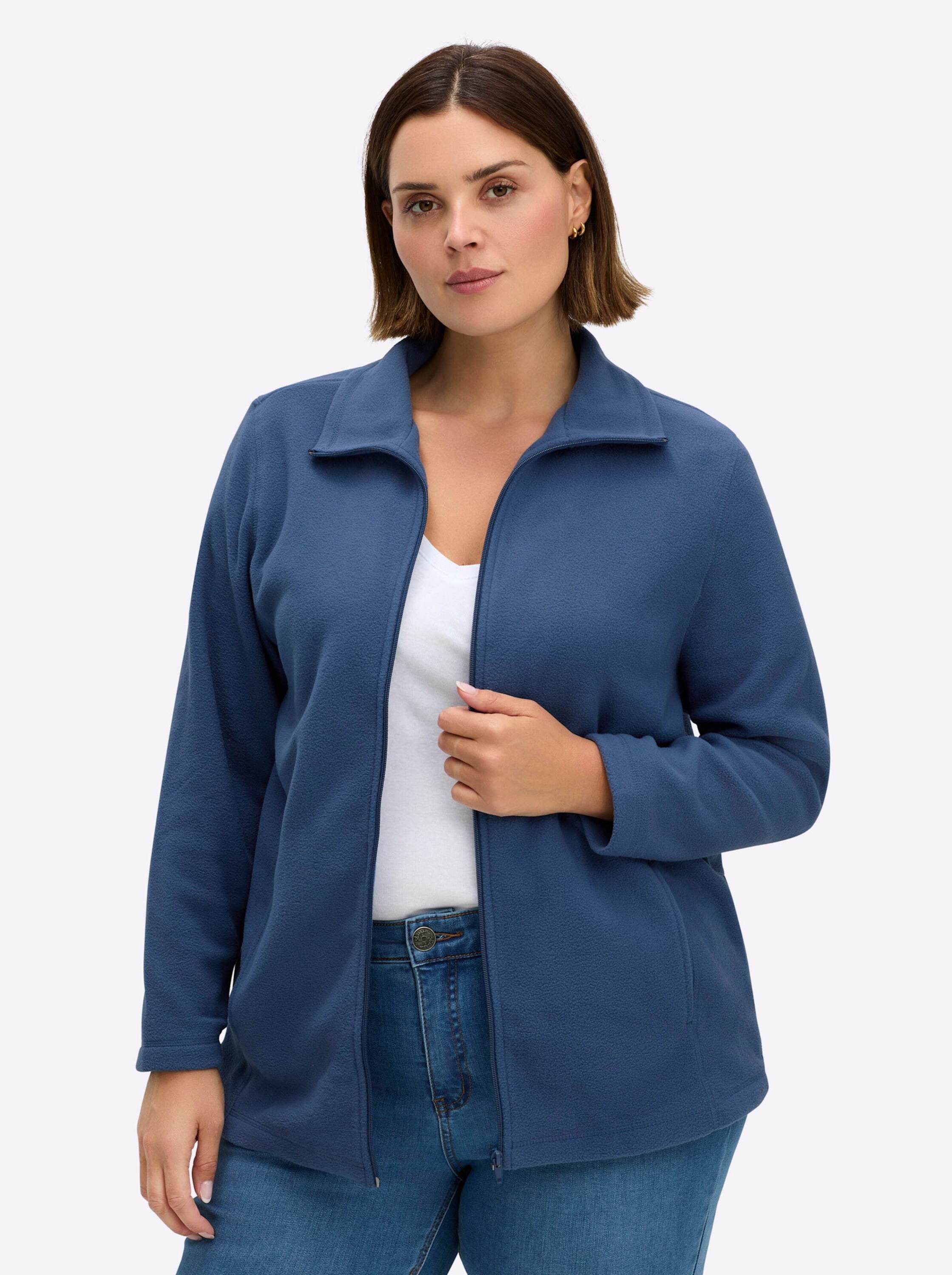 Sieh an! Fleecejacke Fleece-Jacke Langarm günstig online kaufen