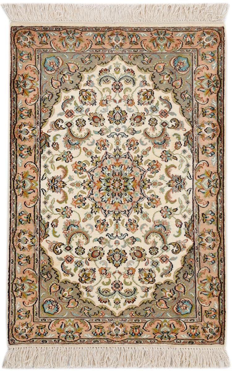 Seidenteppich Kaschmir Seide Orientteppich, Trading, Handgeknüpfter Höhe: 63x96 Nain 4 mm rechteckig
