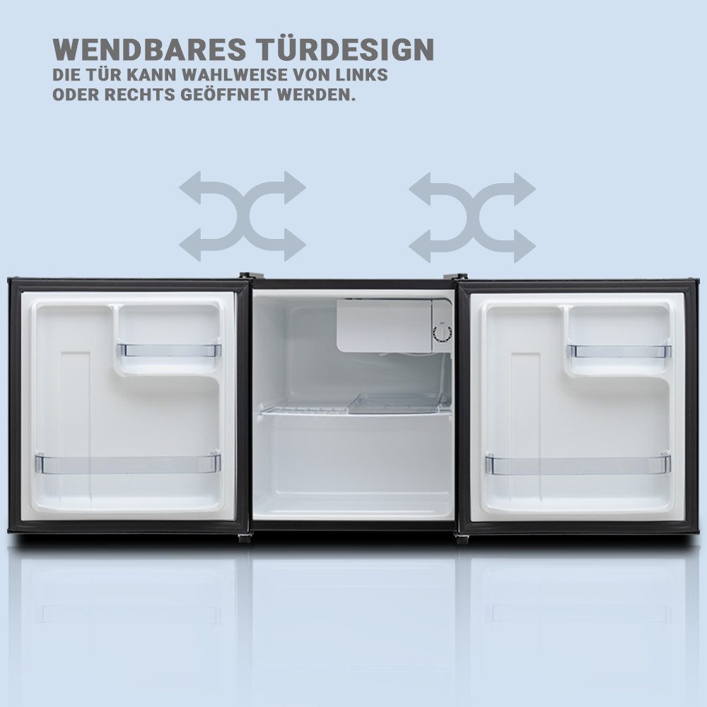 Smad Table Top Kühlschrank DSF-48B6E DSF-48B6E, 51 cm hoch, 45 cm breit, 6-stufigem Thermostat Kühlfach, 39 dB, für Schlafzimmer/Büro