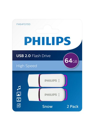 Philips »FM64FD70D/00« USB-Stick (USB 2.0, Lesegeschwindigkeit 25,00 MB/s, 64GB, USB2.0, 2-pack)