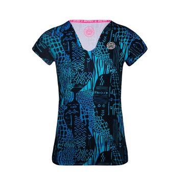 BIDI BADU Tennisshirt Bella 2.0 Tennisshirt mit V-Ausschnitt für Damen in dunkelblau