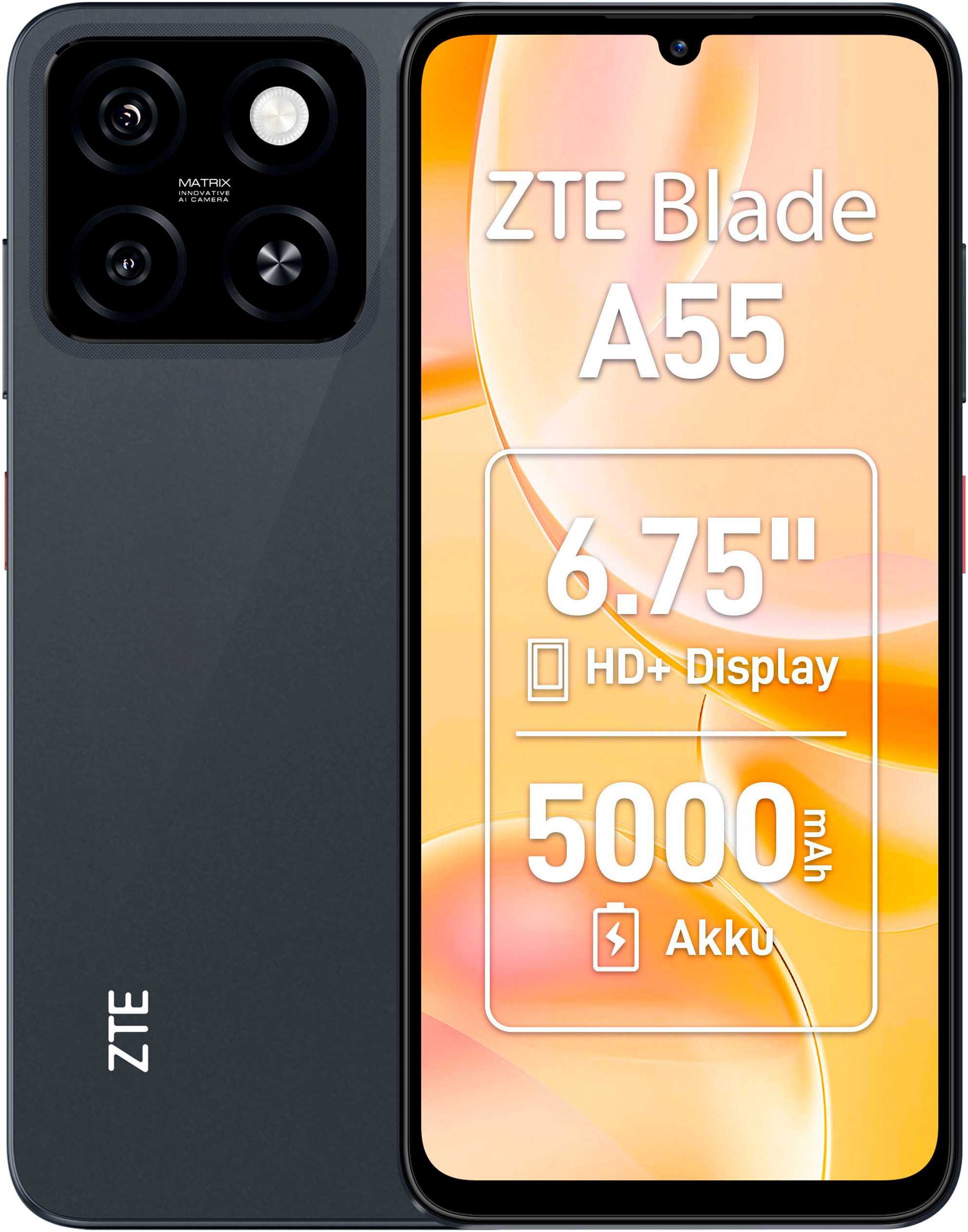ZTE Blade A55 Smartphone (17,14 cm/6,75 Zoll, 13 MP Kamera)