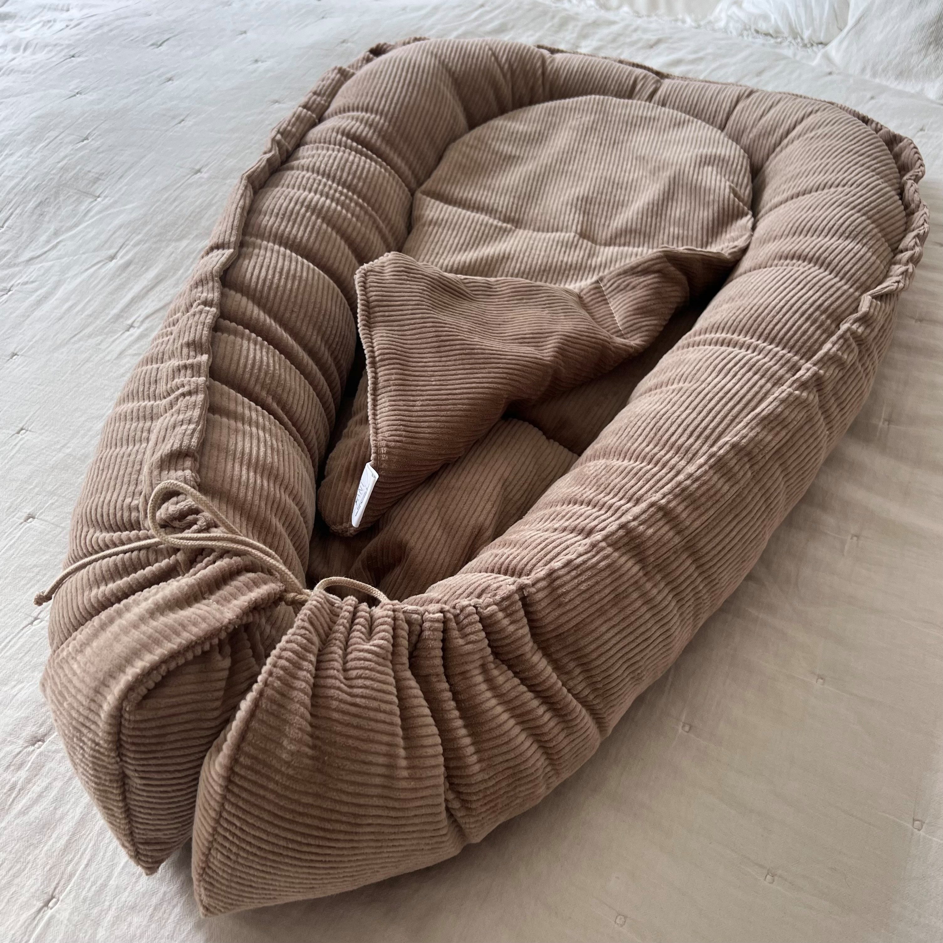 Bettnestchen Nestchen, Babynestchen, Nestchenschlange Cord taupr