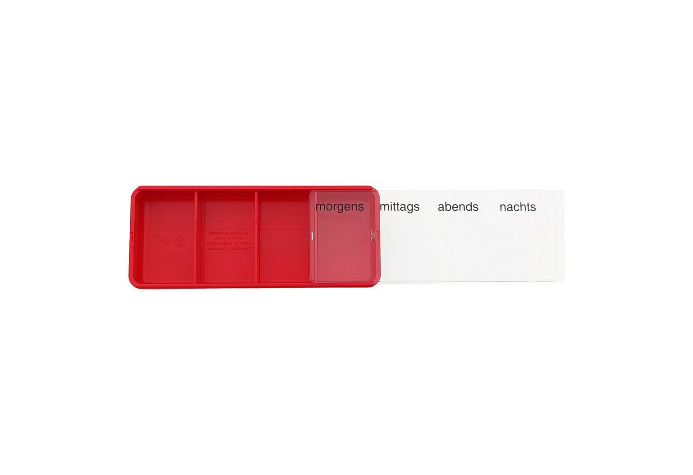 Thumbnail - varivendo Pillendose Tablettendose rot (Stück, 1 St., Tablettendose), Medikamentendosierer Pillendose Tablettenbox Pille...