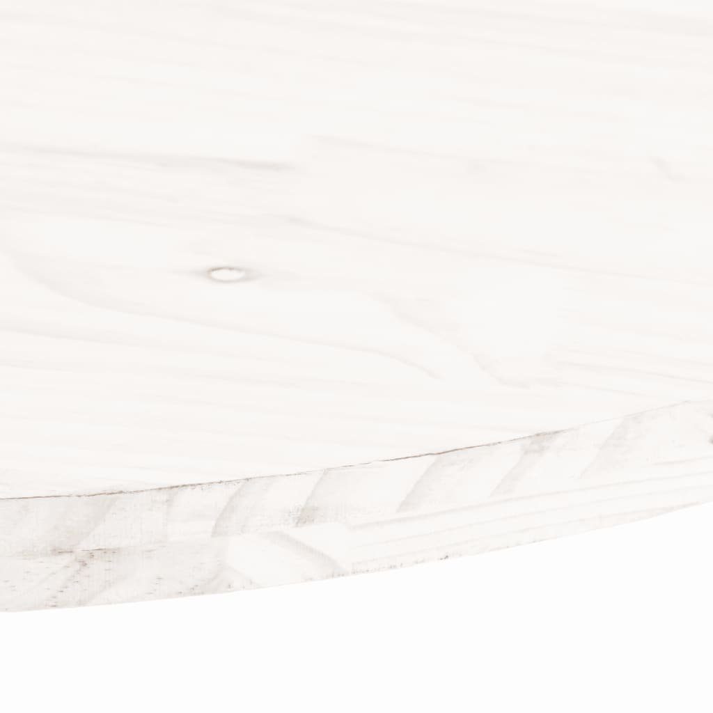 furnicato Tischplatte Oval Massivholz 100x50x2,5 Kiefer St) cm (1 Weiß