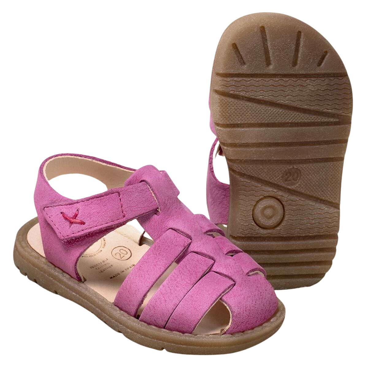 POLOLO Kinderscchuhe Fiesta, Unisex Kinder Sandale Allergikerfreundliche Kinderschuhe Pink