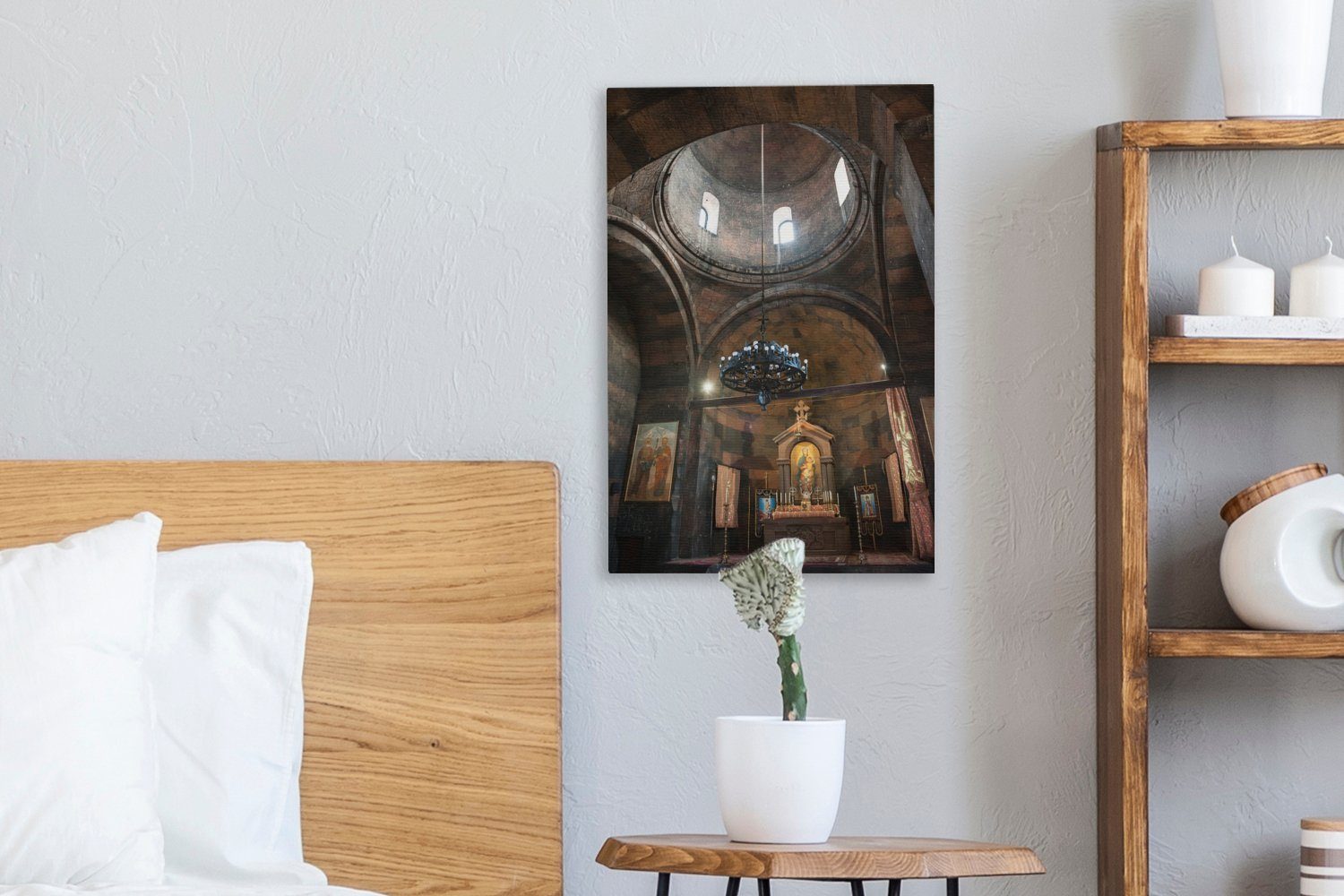 20x30 Leinwandbild Armenien, in inkl. (1 Gemälde, St), Zackenaufhänger, bespannt OneMillionCanvasses® fertig Kloster cm Leinwandbild