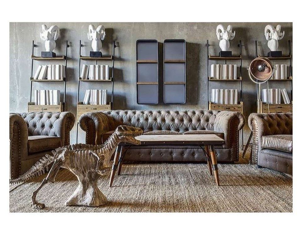 Xlmoebel Polstergarnitur Chesterfield Sofa Set 3+1 NAPOLI V - Klassische Polsterung, (2-tlg), Made in Europa