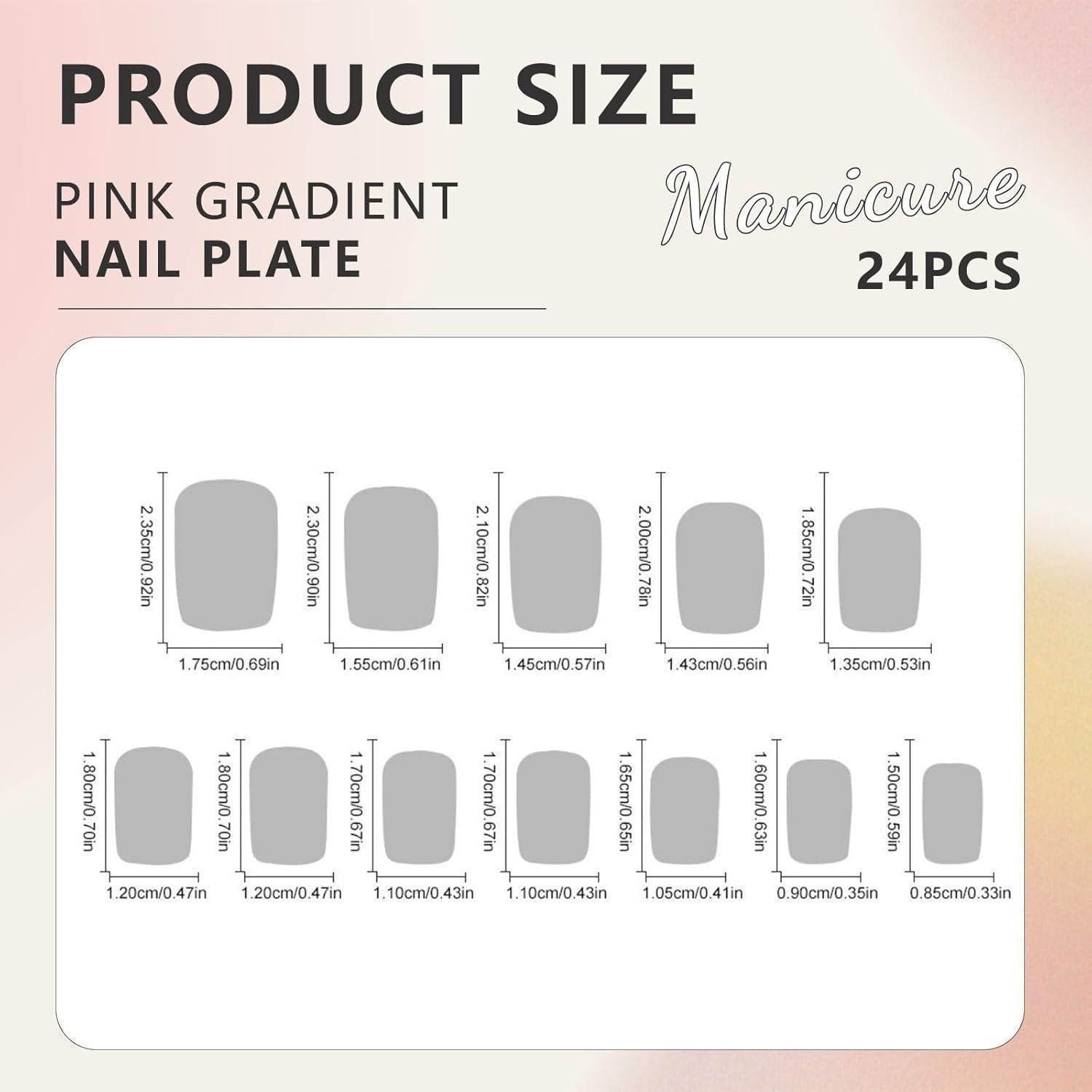 LuxusKollektion Kunstfingernägel Press on Nägel Set 24-teilig mit Jelly Kleber und Nagelfeile